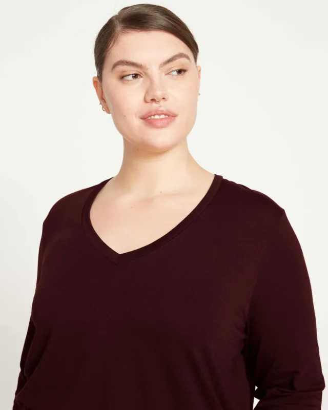 Long Sleeve V Rex - Black Cherry sold by Universal Standard