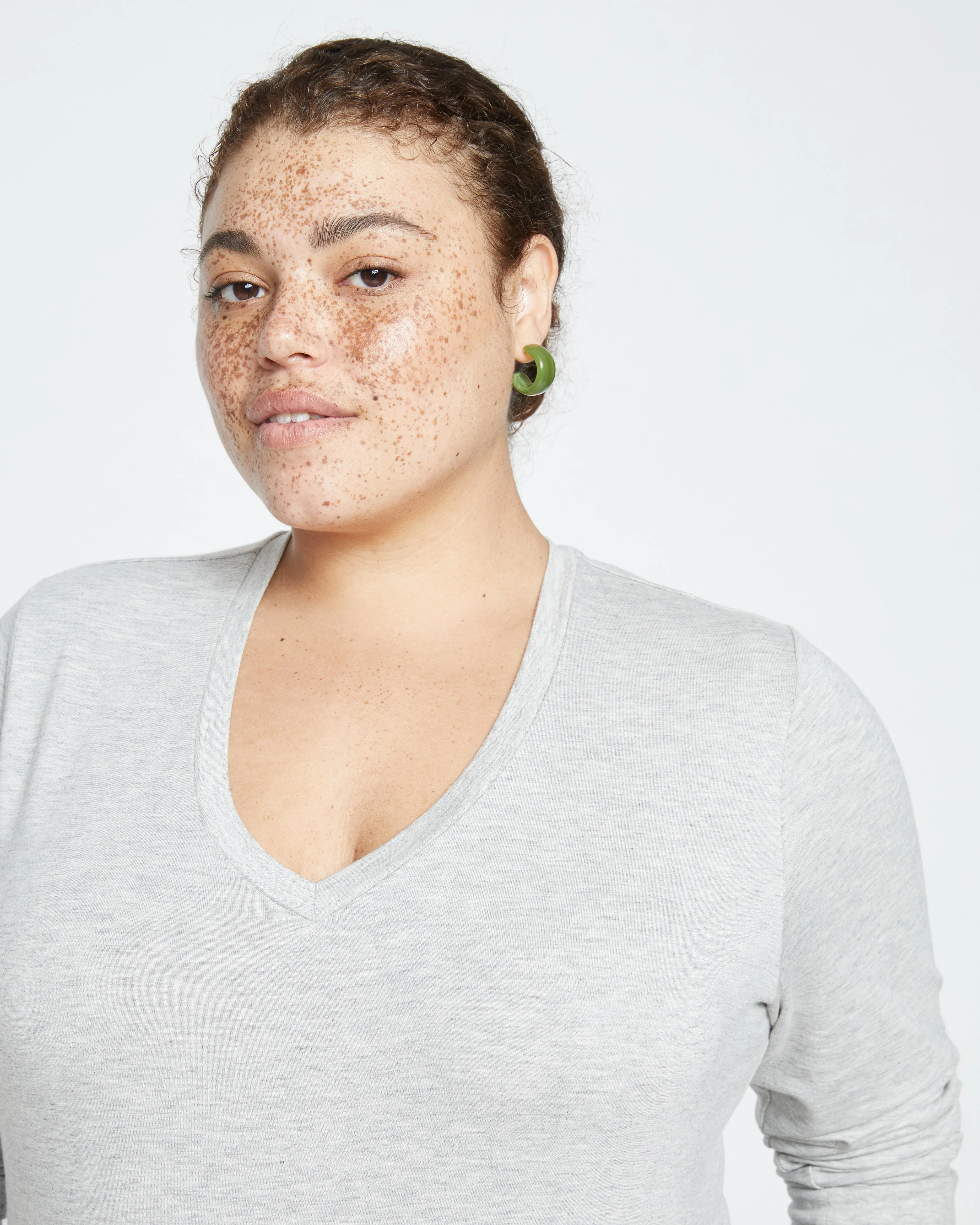 Long Sleeve V Rex - Heather Grey sold by Universal Standard product image thumbnail 2