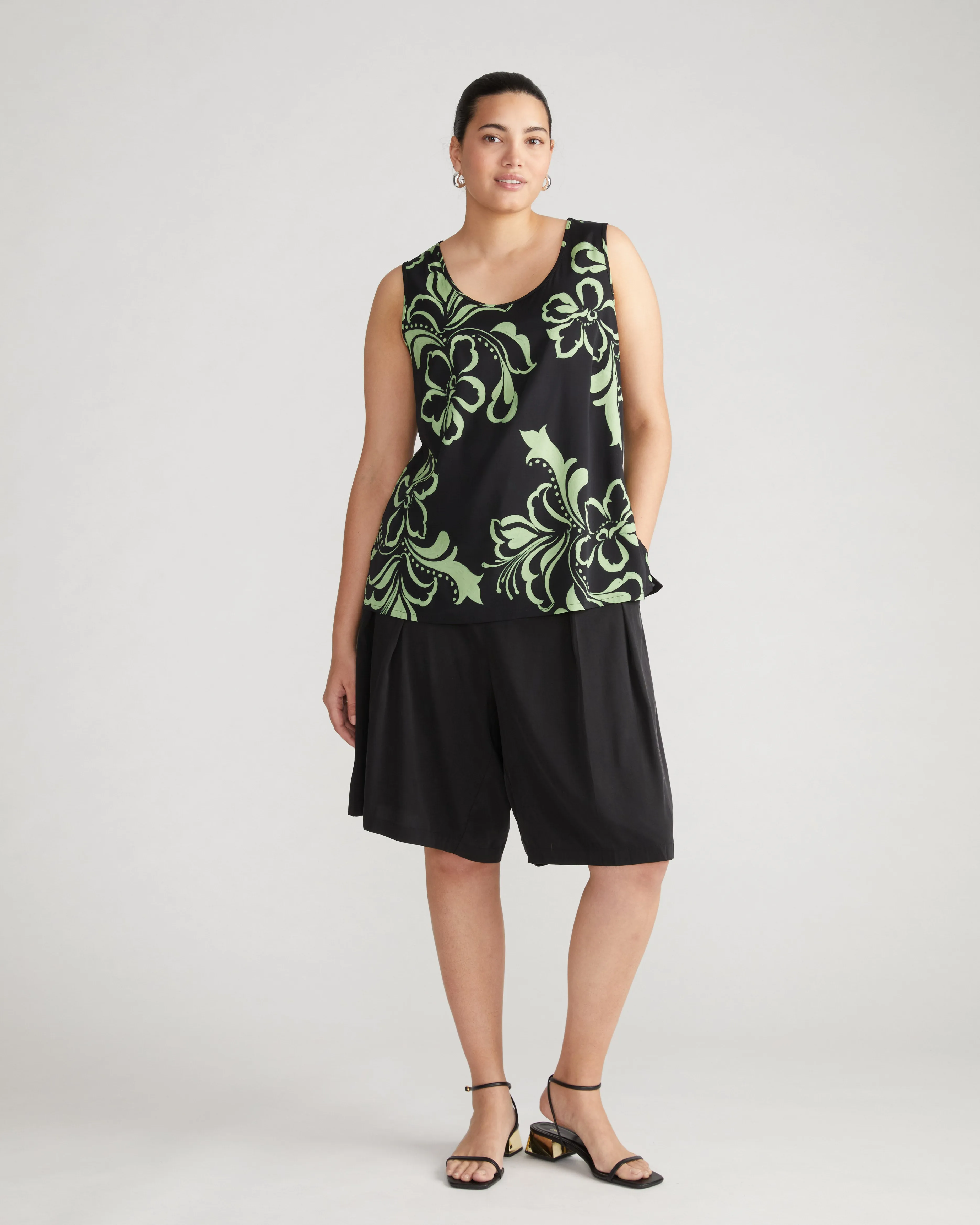 Cooling Stretch Cupro Tank - Capoterra Hibiscus sold by Universal Standard product image thumbnail 2