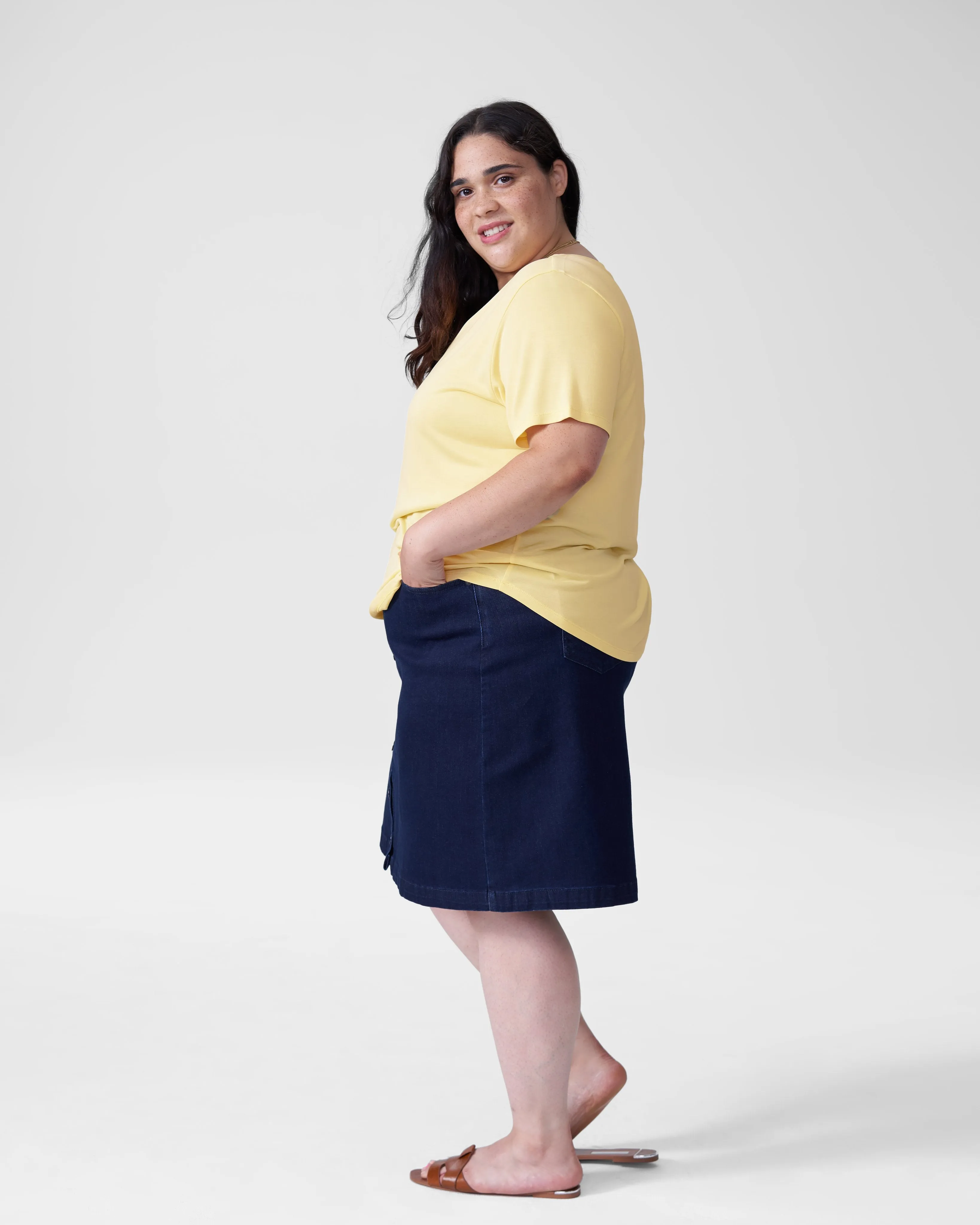 Sandwash Jersey V Rex - Butter sold by Universal Standard product image thumbnail 3