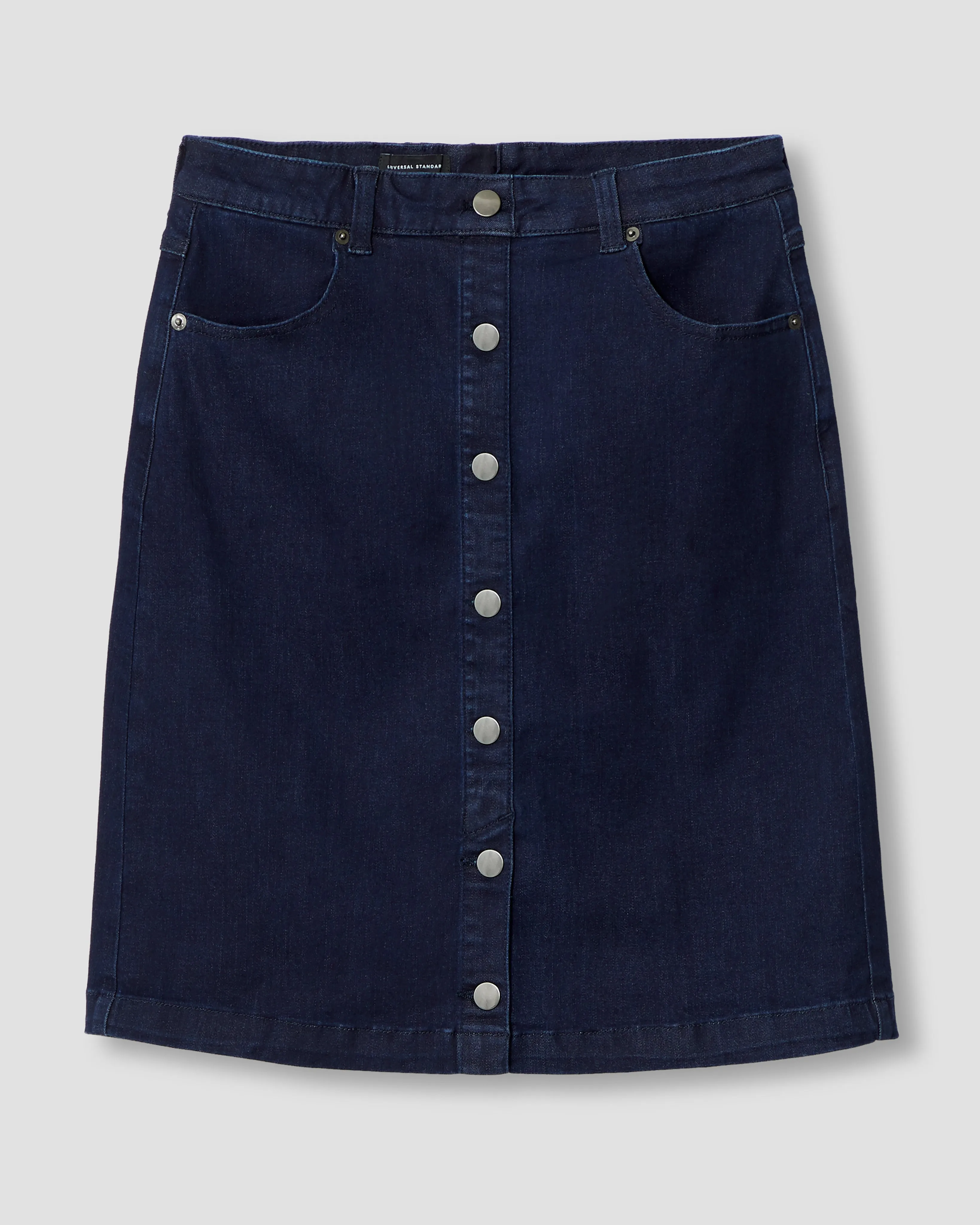 Ang Denim Button Down Skirt - Dark Indigo sold by Universal Standard product image thumbnail 2