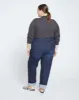 Stevie High Rise Cuffed Straight Leg Jeans - Washed Outback Blue Selvedge sold by Universal Standard