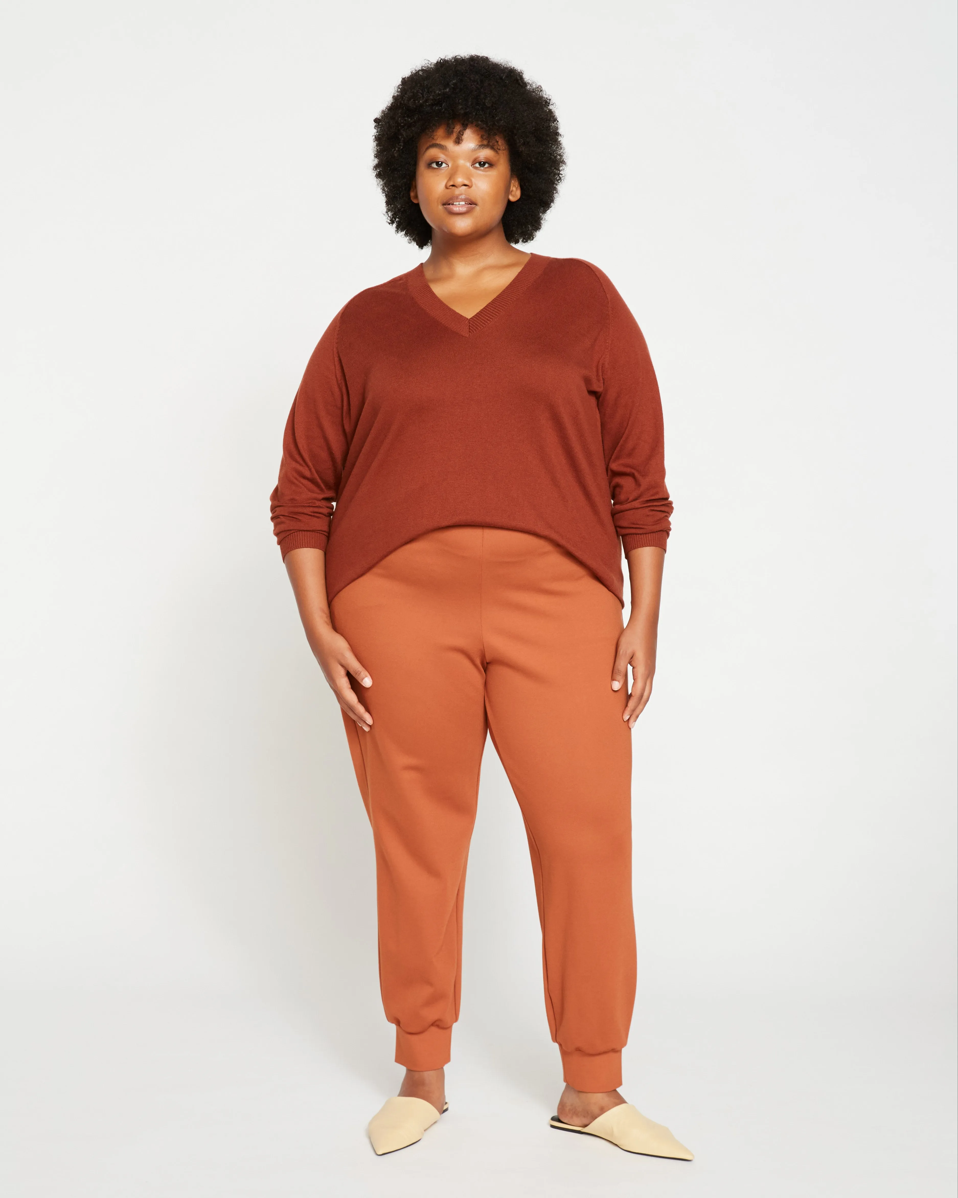 Luxe Laid-Back Ponte Joggers - Ginger sold by Universal Standard product image thumbnail 2