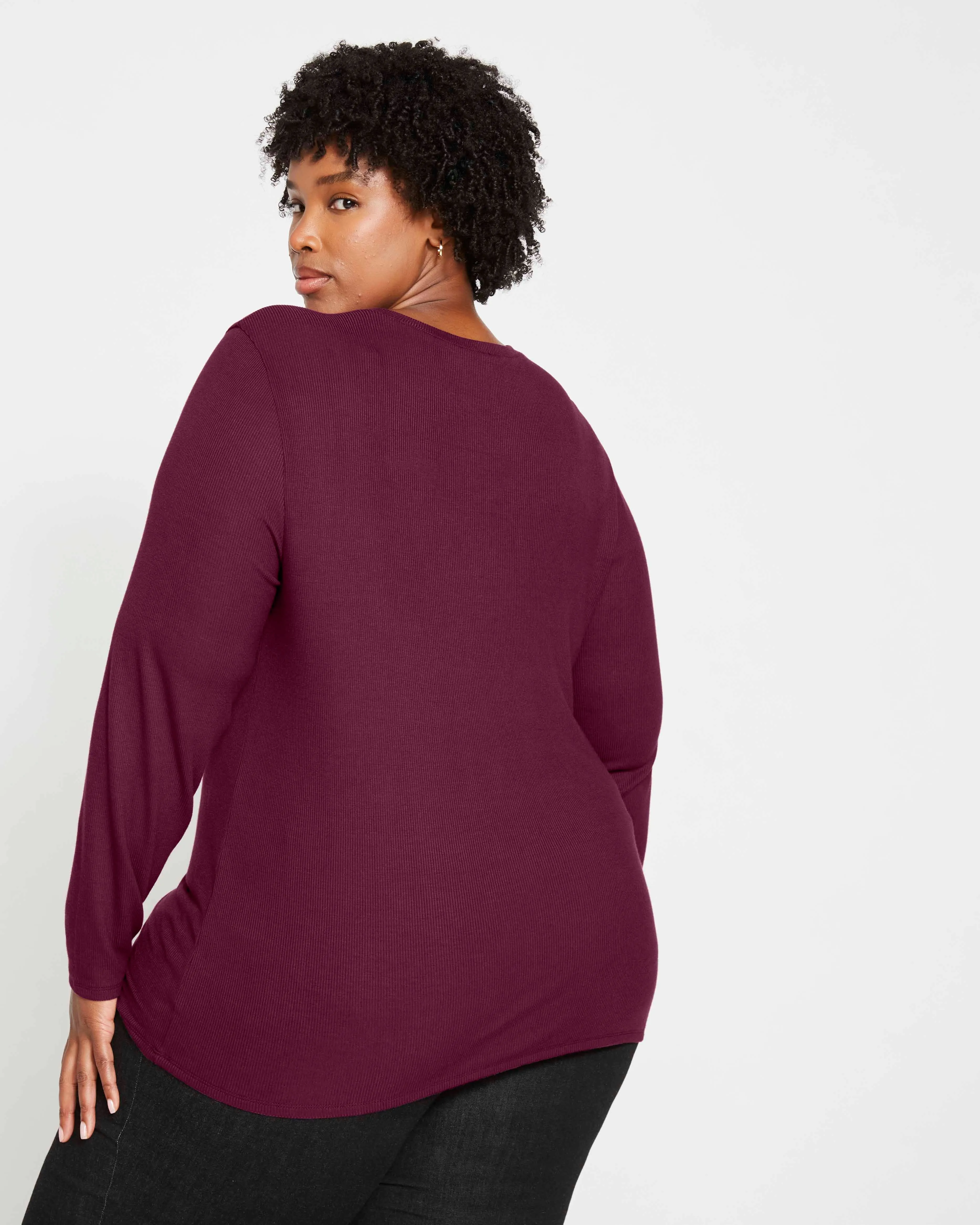 Form Rib Henley - Jam sold by Universal Standard product image thumbnail 4