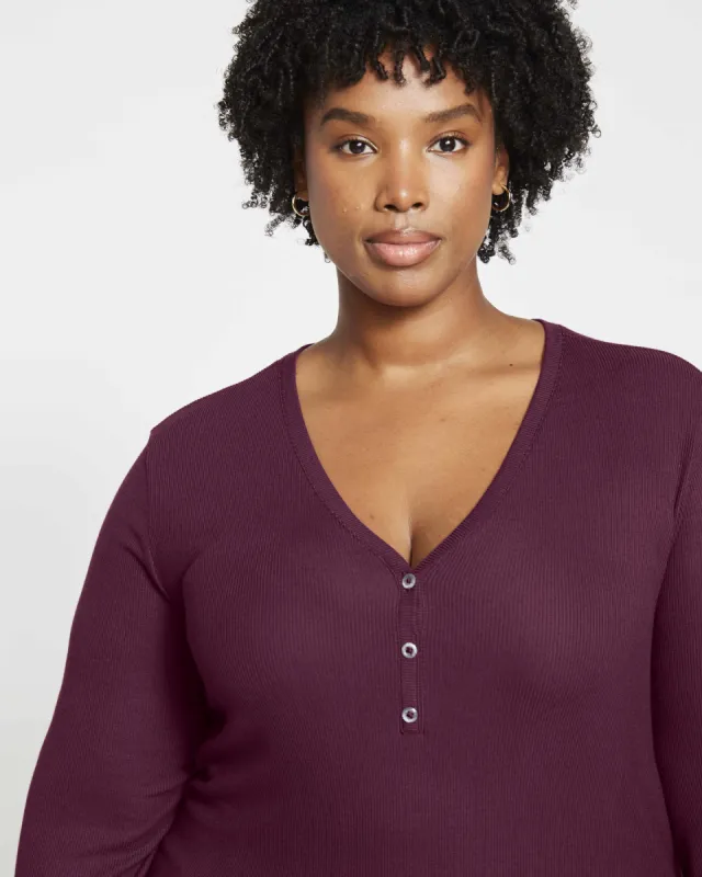 Form Rib Henley - Jam sold by Universal Standard