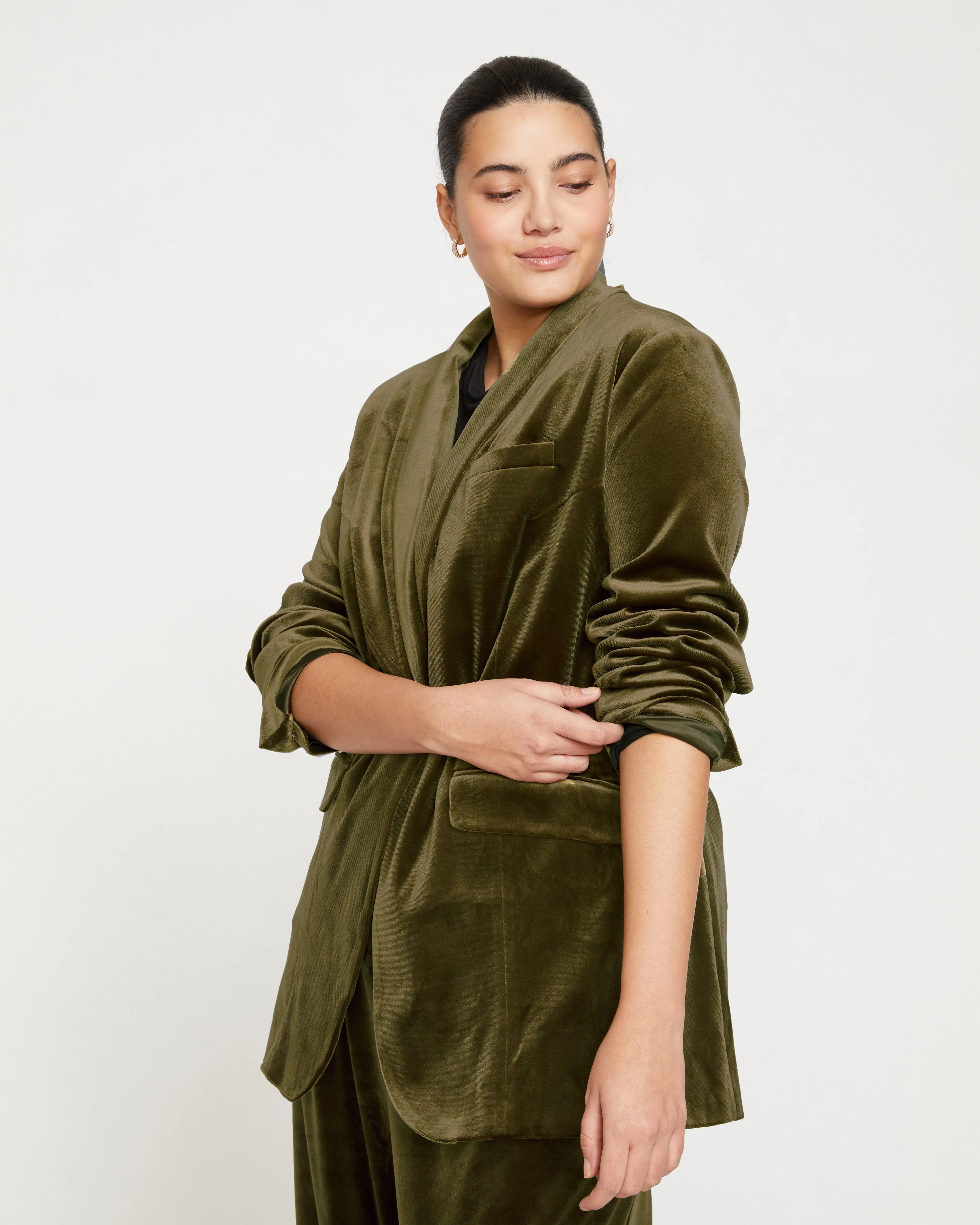 Luxe Velvet Blazer - Golden Velvet sold by Universal Standard