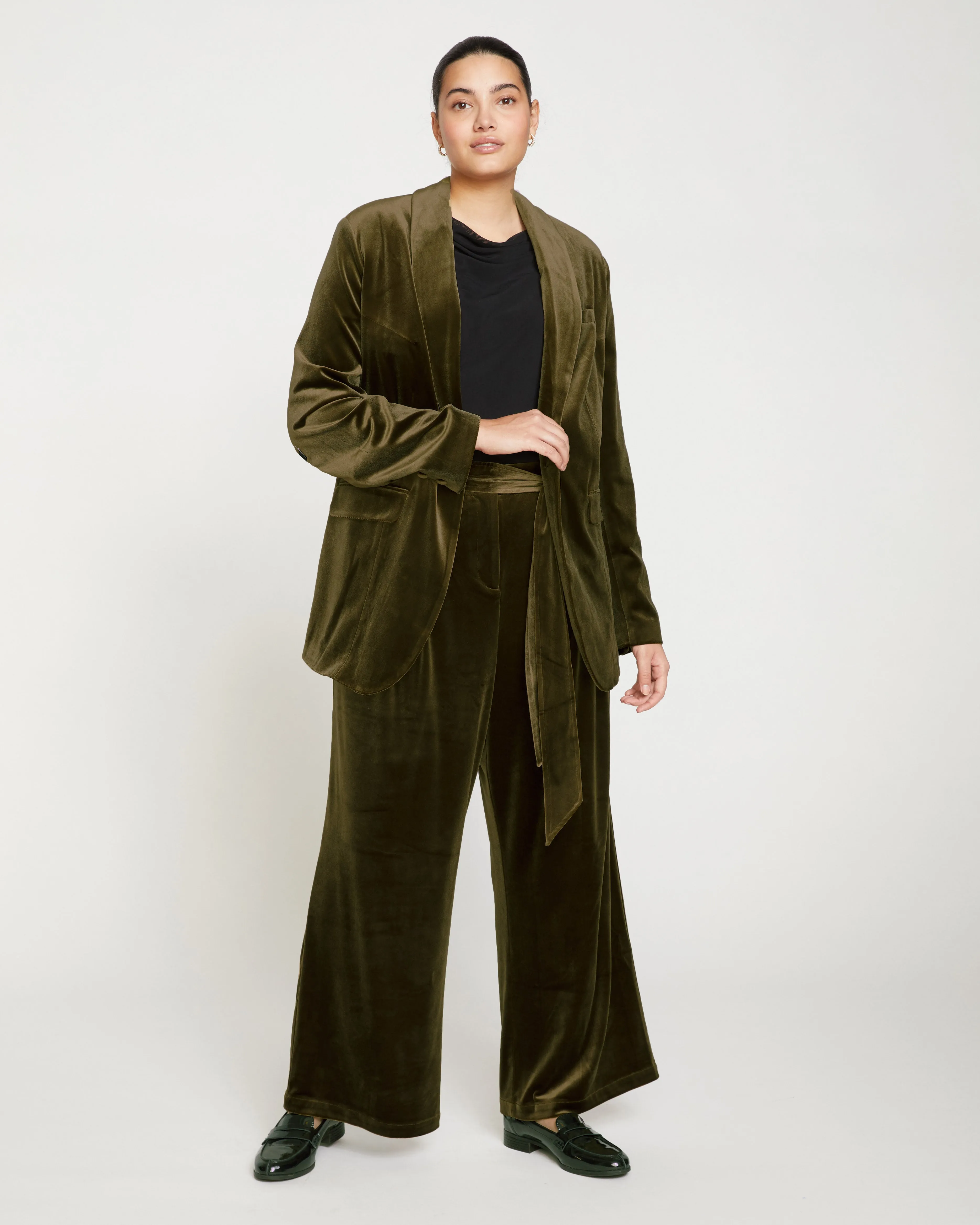 Luxe Velvet Blazer - Golden Velvet sold by Universal Standard product image thumbnail 2