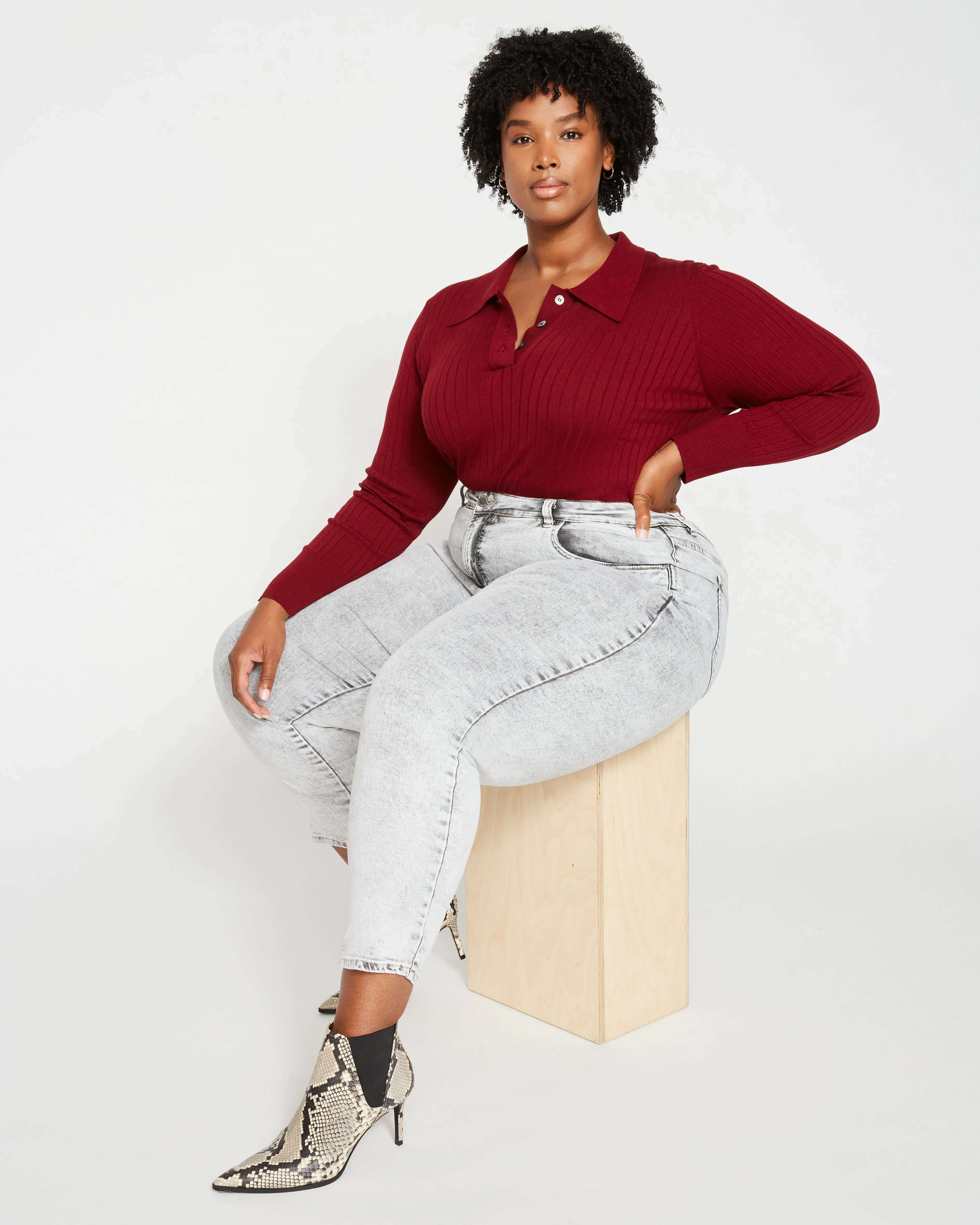 Seine High Rise Skinny Jeans 27 Inch - Light Acid Wash sold by Universal Standard