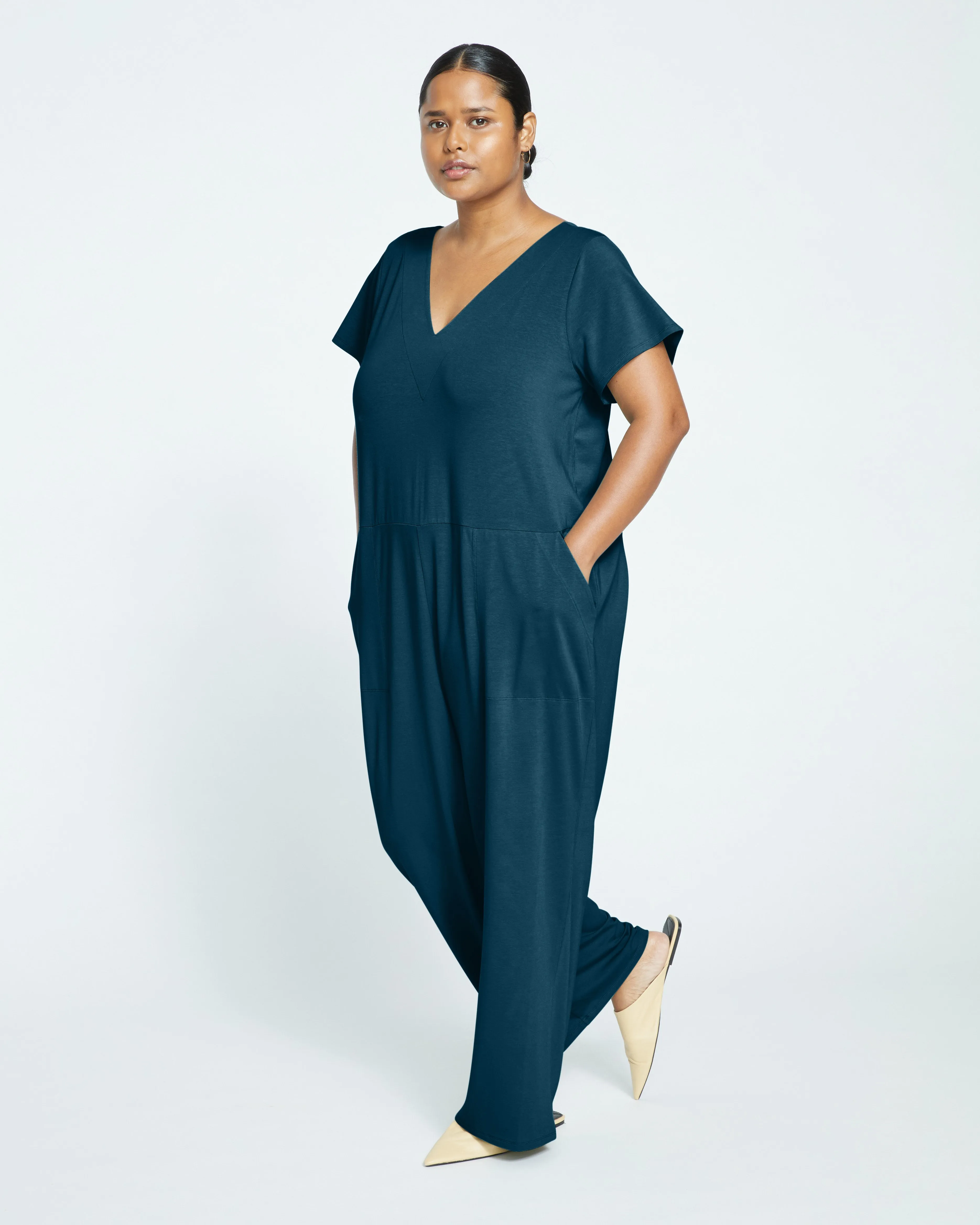 UltimateS Jemma V Neck Jumpsuit - Deep Sea sold by Universal Standard product image thumbnail 3