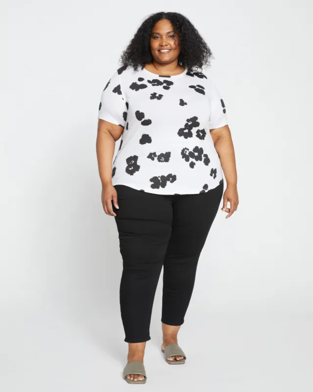 Tee Rex - White with Painted Flowers sold by Universal Standard
