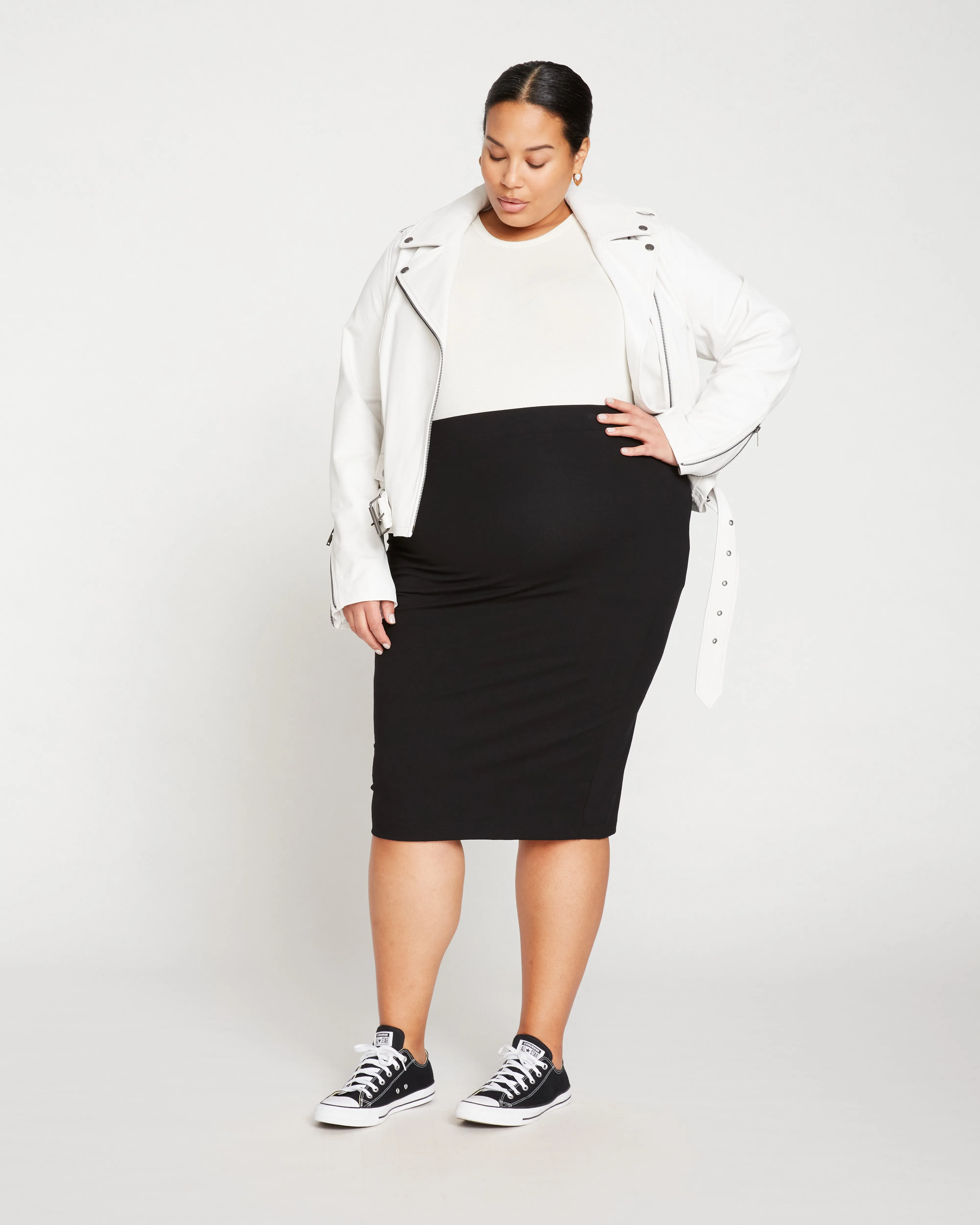 Danube Jersey Skirt - Black sold by Universal Standard