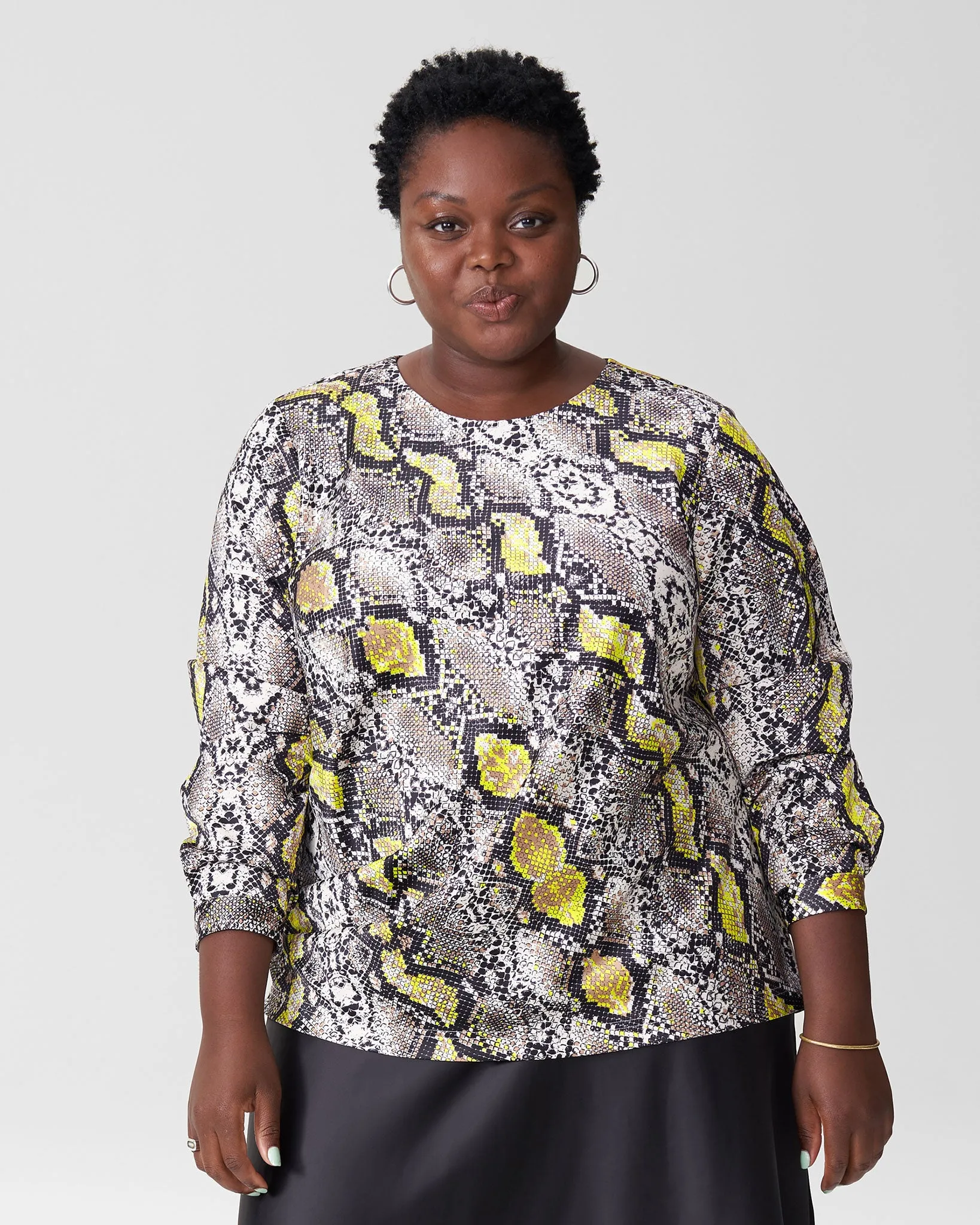 Michaela Pleated Top - Python sold by Universal Standard