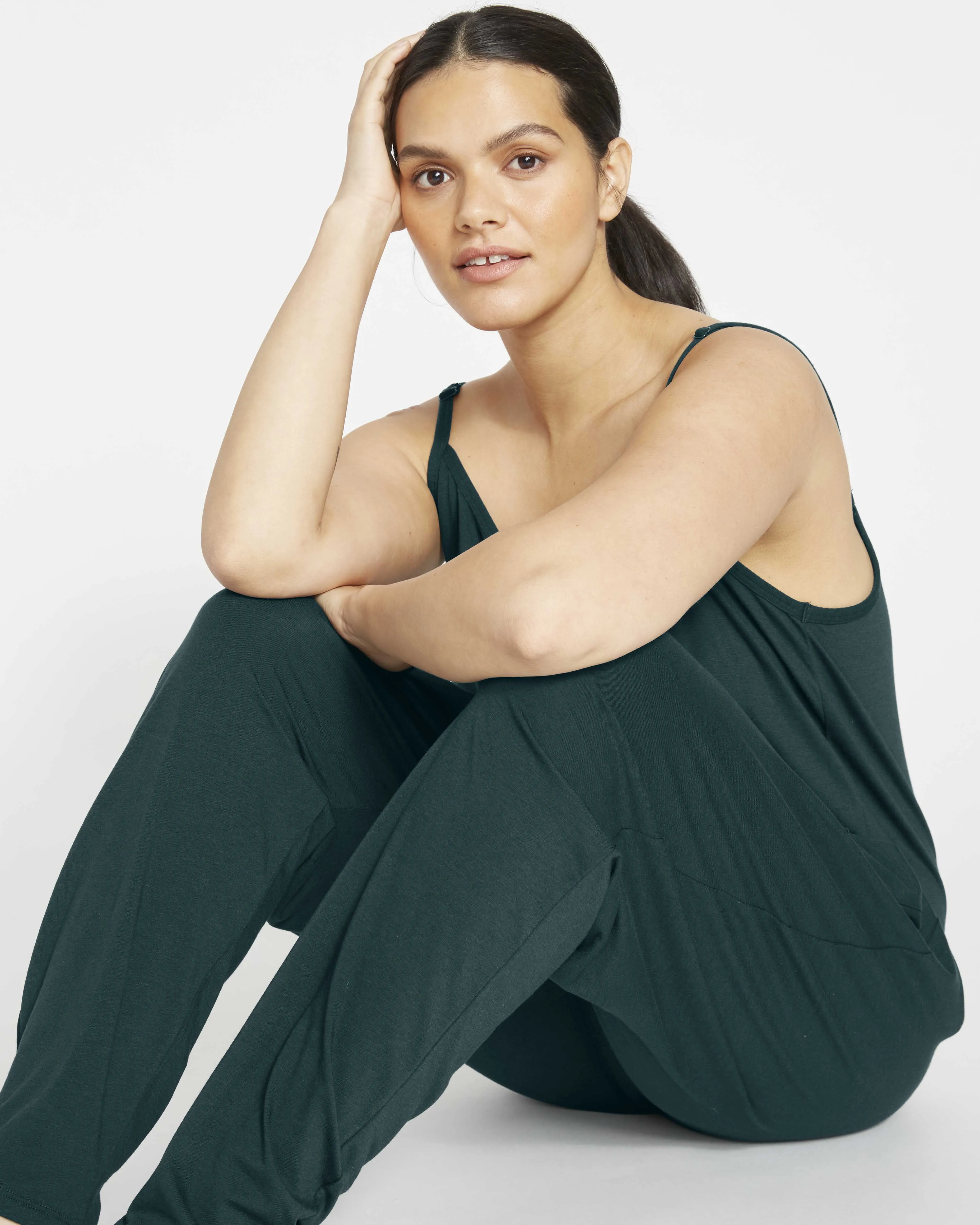 Jackson Sleeveless Jumpsuit - Deep Sea sold by Universal Standard