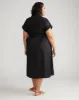 Sandy Stretch Poplin Shirtdress - Black sold by Universal Standard