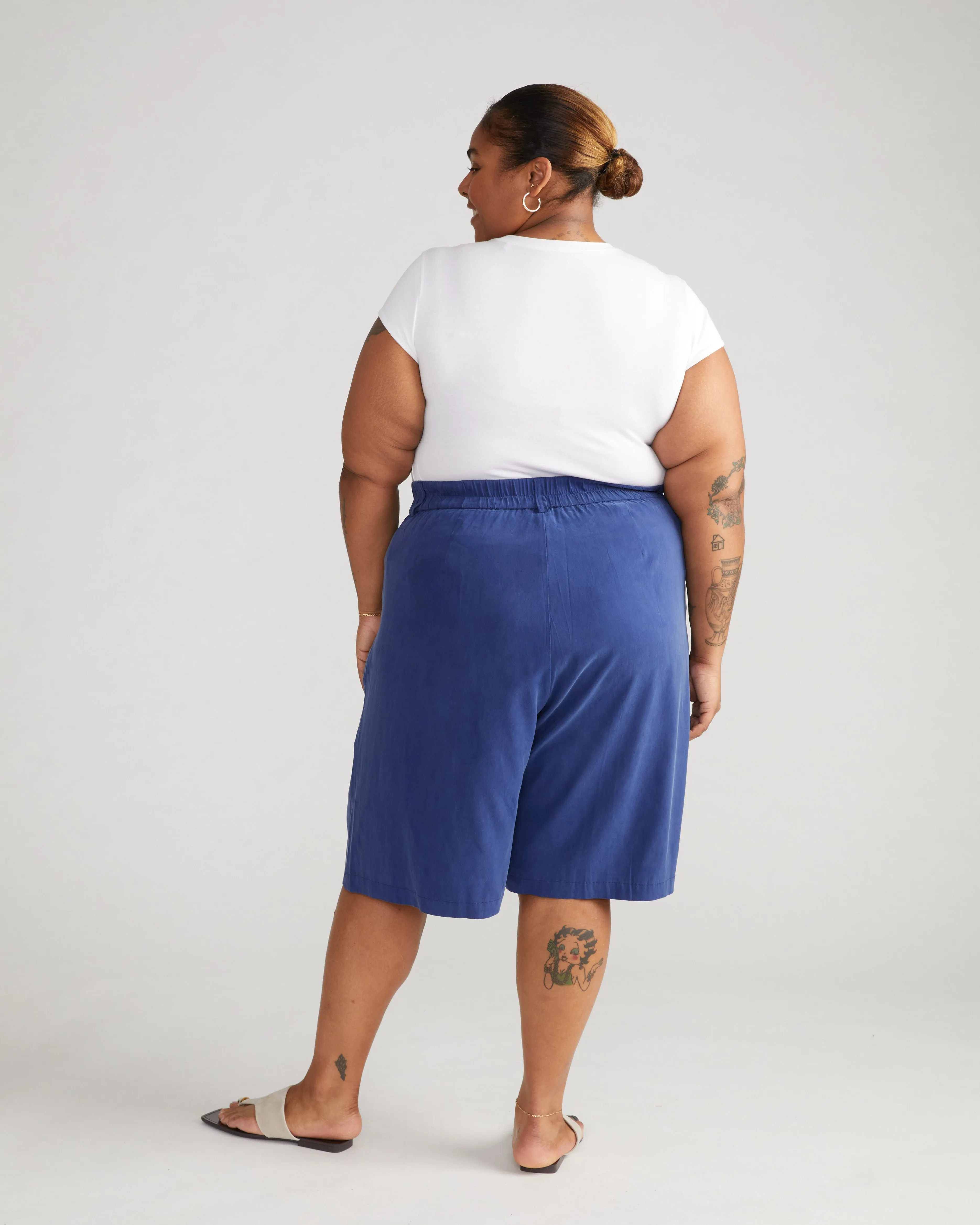 Cooling Stretch Cupro Bermuda Shorts - Cenote sold by Universal Standard product image thumbnail 4