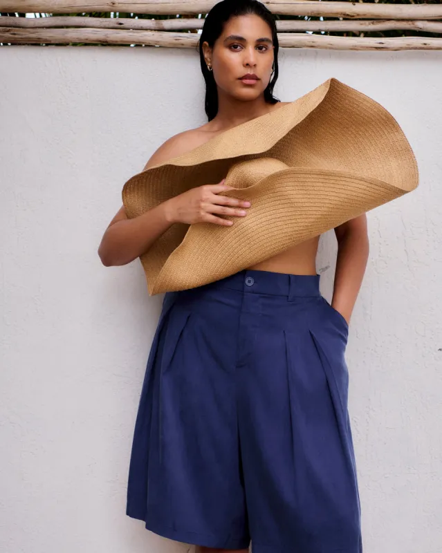 Cooling Stretch Cupro Bermuda Shorts - Cenote sold by Universal Standard