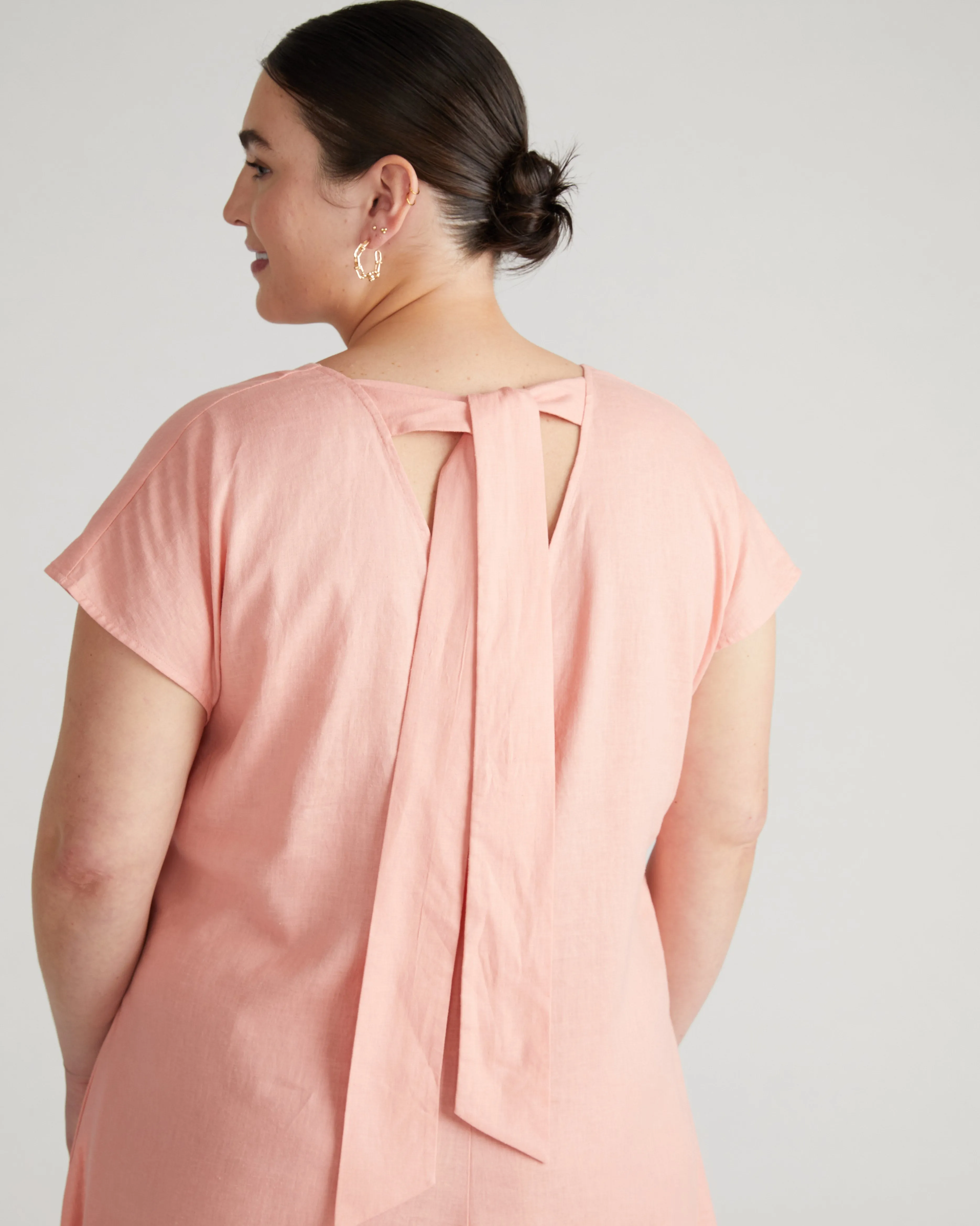 Louvre Bow Back Linen Dress - Frangipane sold by Universal Standard product image thumbnail 5
