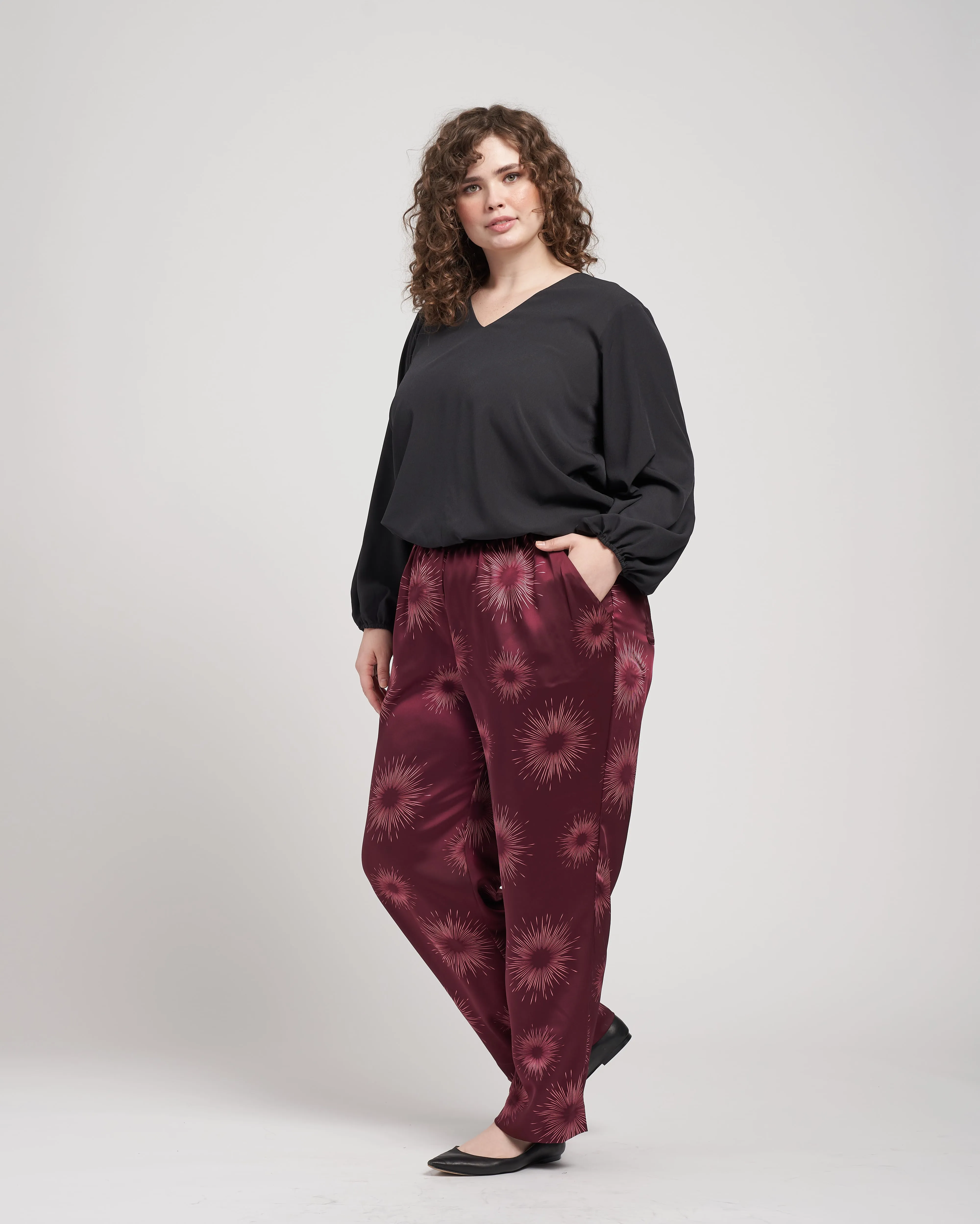 Occasion Stretch Crepe Blouson Top - Black sold by Universal Standard product image thumbnail 3