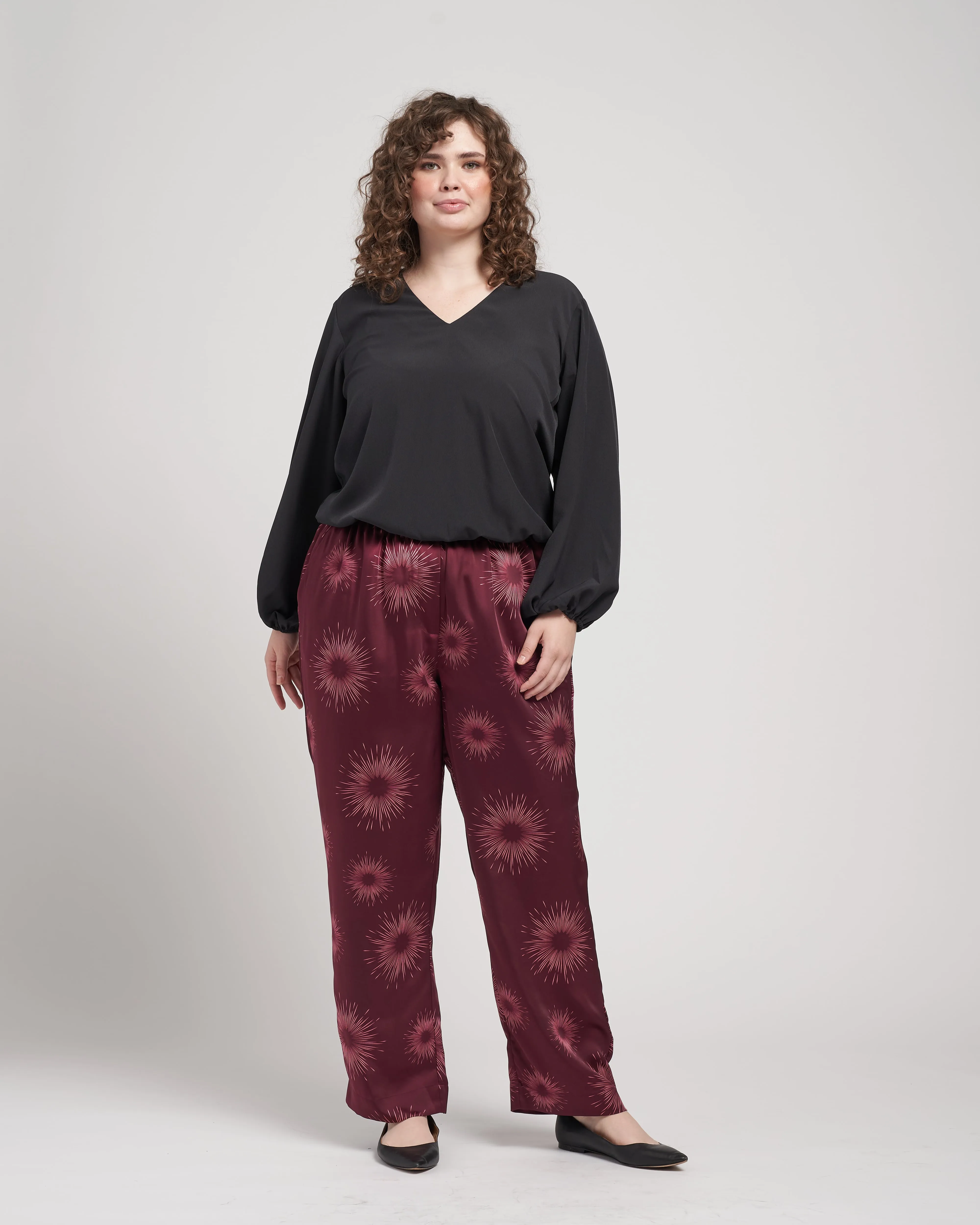 Occasion Stretch Crepe Blouson Top - Black sold by Universal Standard product image thumbnail 4