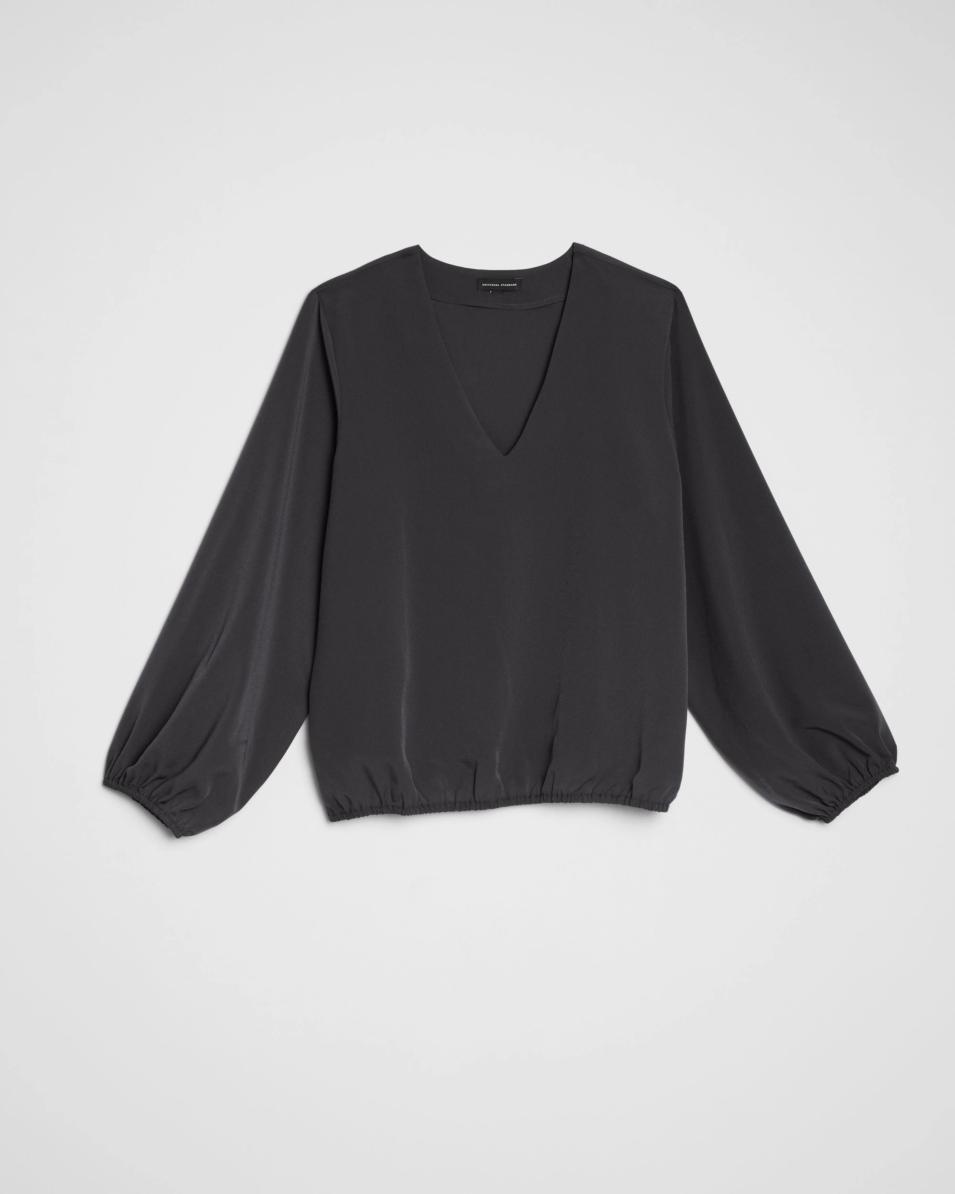 Occasion Stretch Crepe Blouson Top - Black sold by Universal Standard product image thumbnail 2