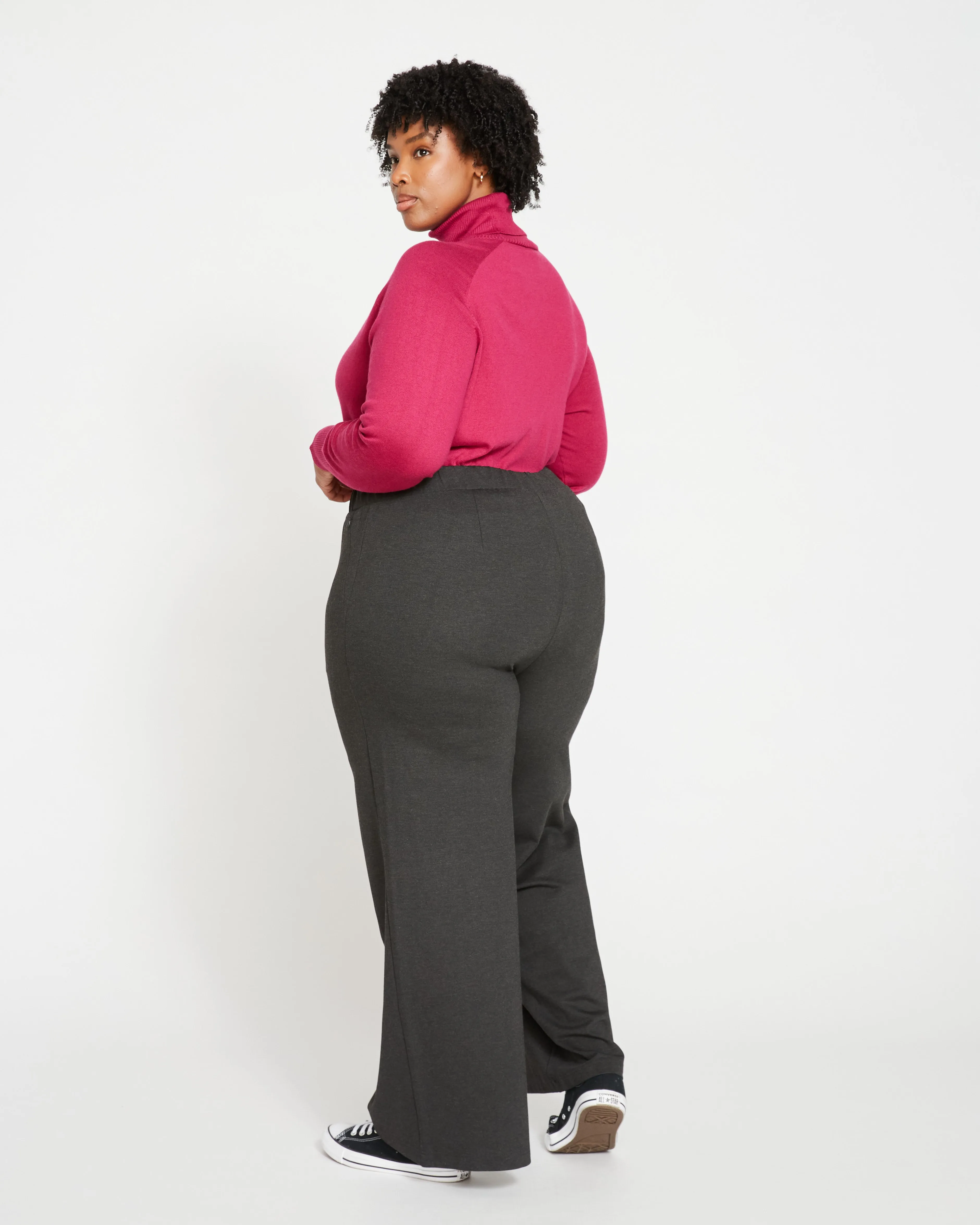 Stephanie Wide Leg Ponte Pants - Charcoal sold by Universal Standard product image thumbnail 4