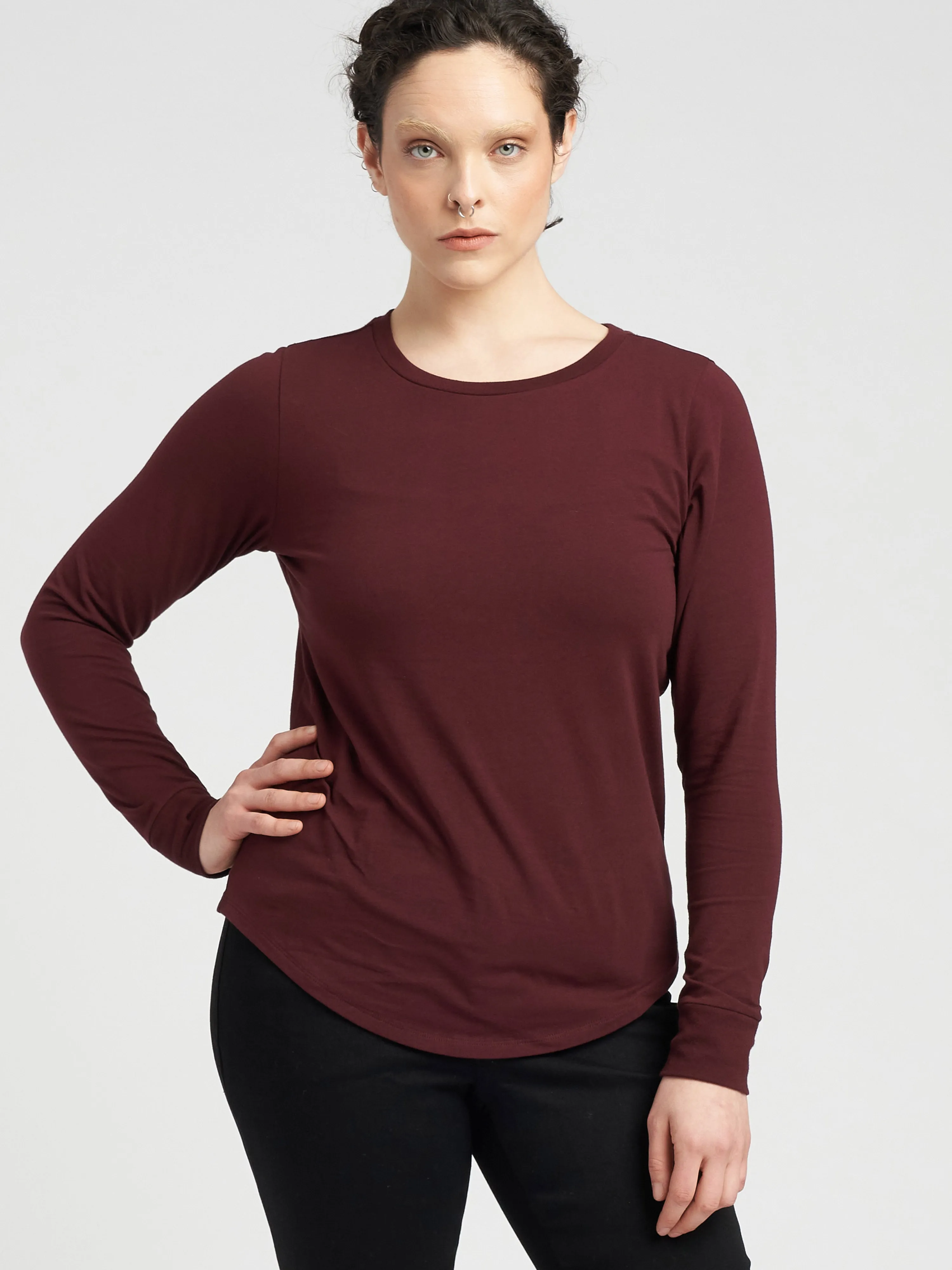 Long Sleeve Tee Rex - Black Cherry sold by Universal Standard product image thumbnail 2