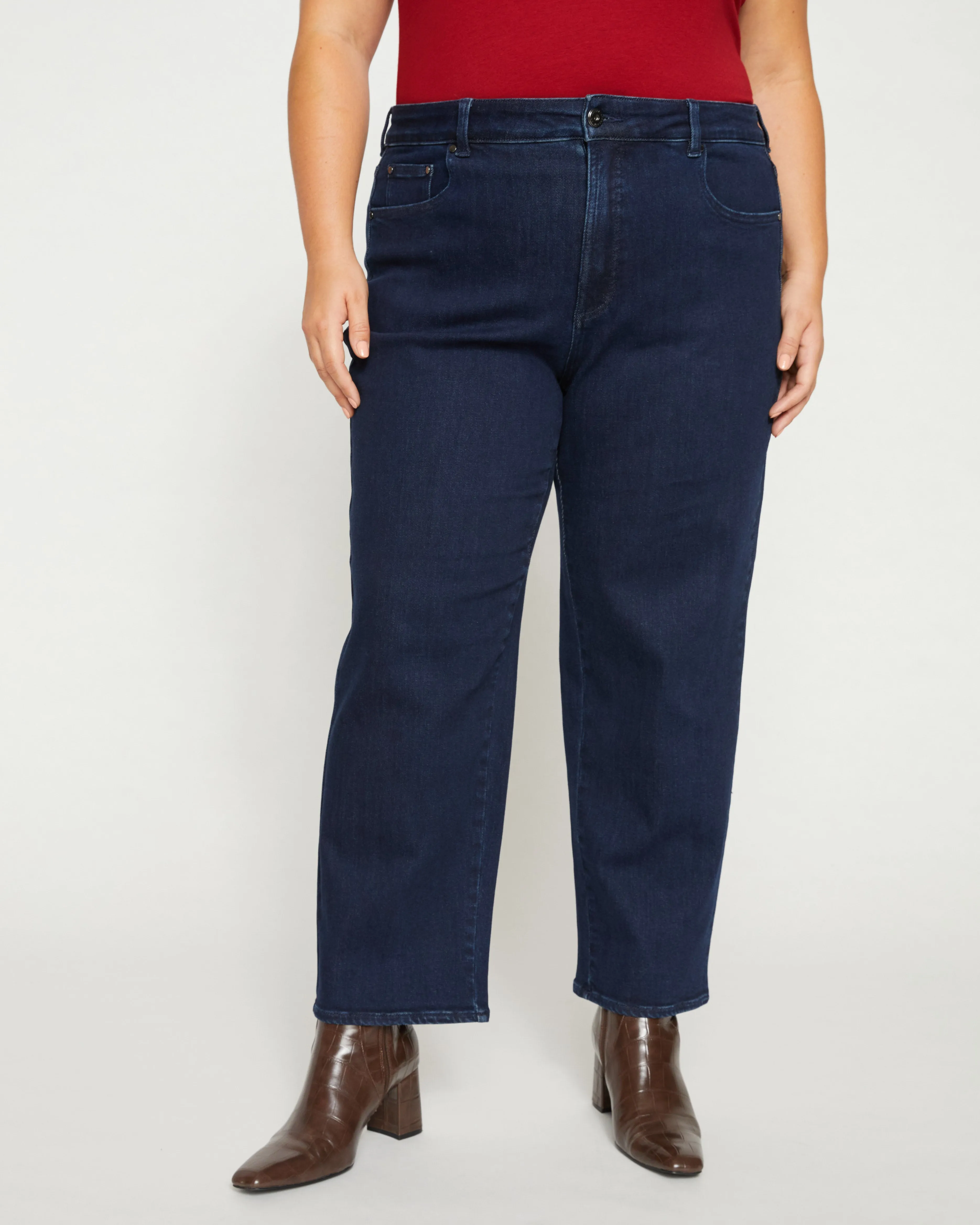 Etta High Rise Straight Leg Jeans 28 Inch - Dark Indigo sold by Universal Standard product image thumbnail 2