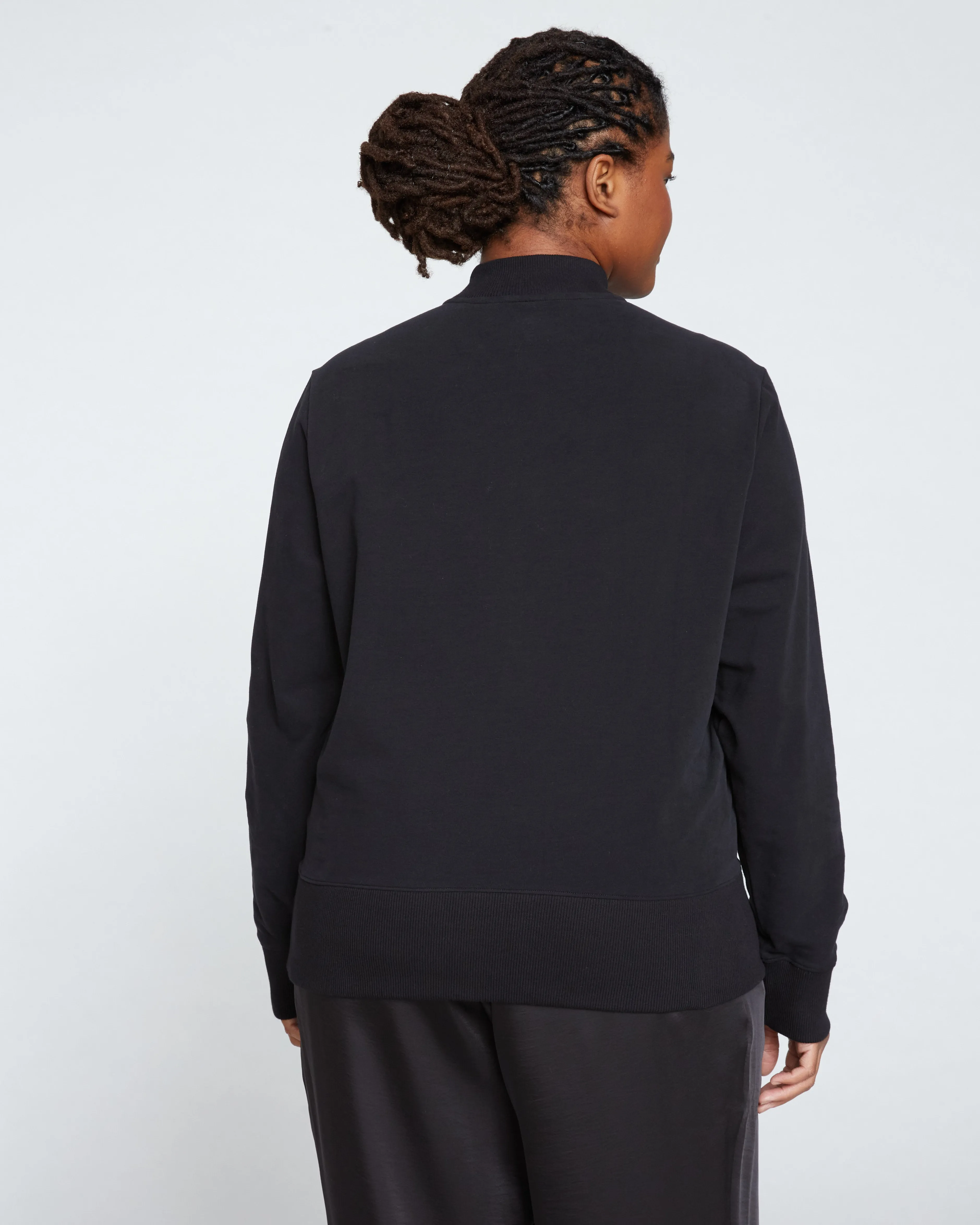 Peachy Terry Half Zip Pullover - Black sold by Universal Standard product image thumbnail 4