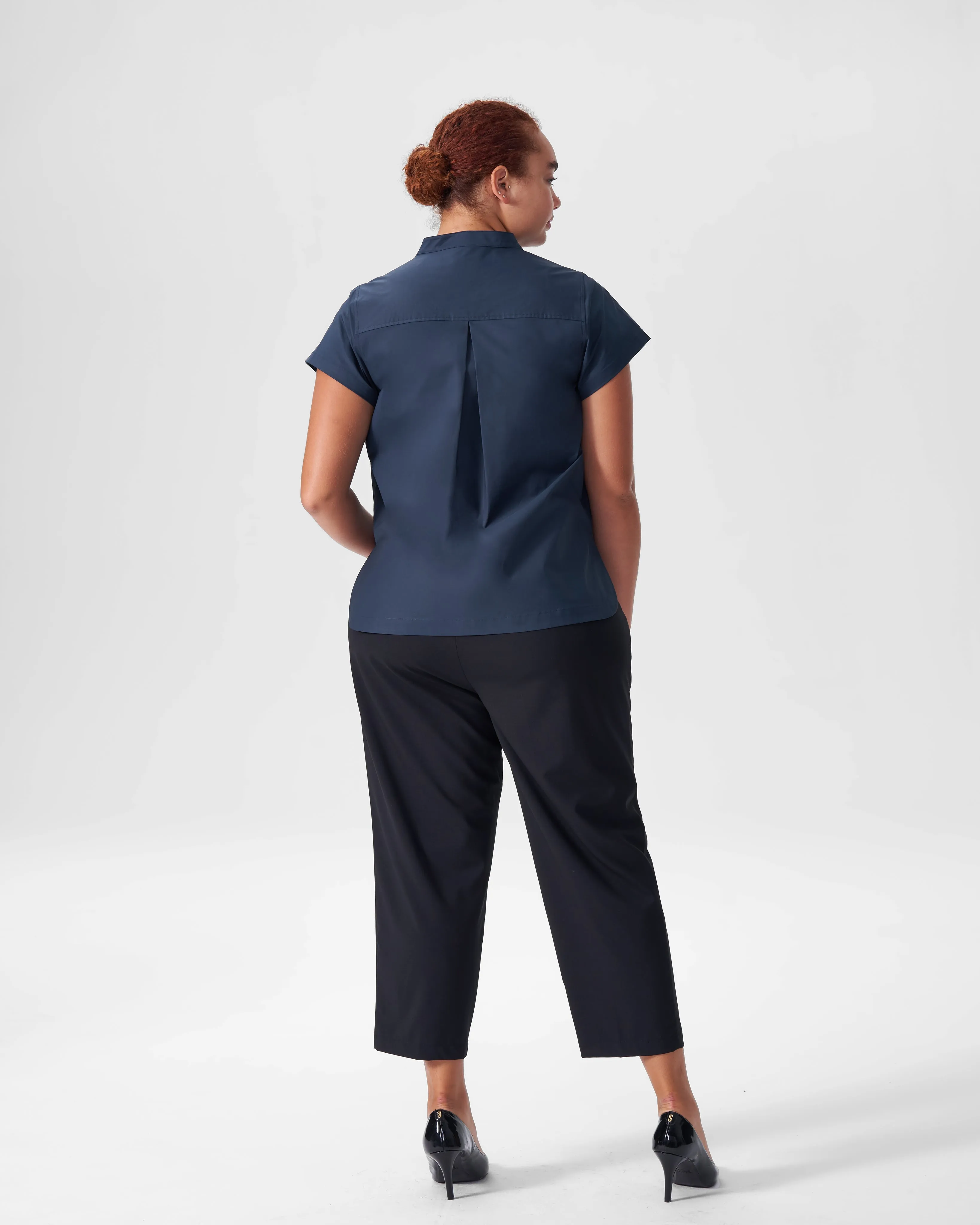 Aster Tuxedo Collar Shirt - Navy sold by Universal Standard product image thumbnail 5