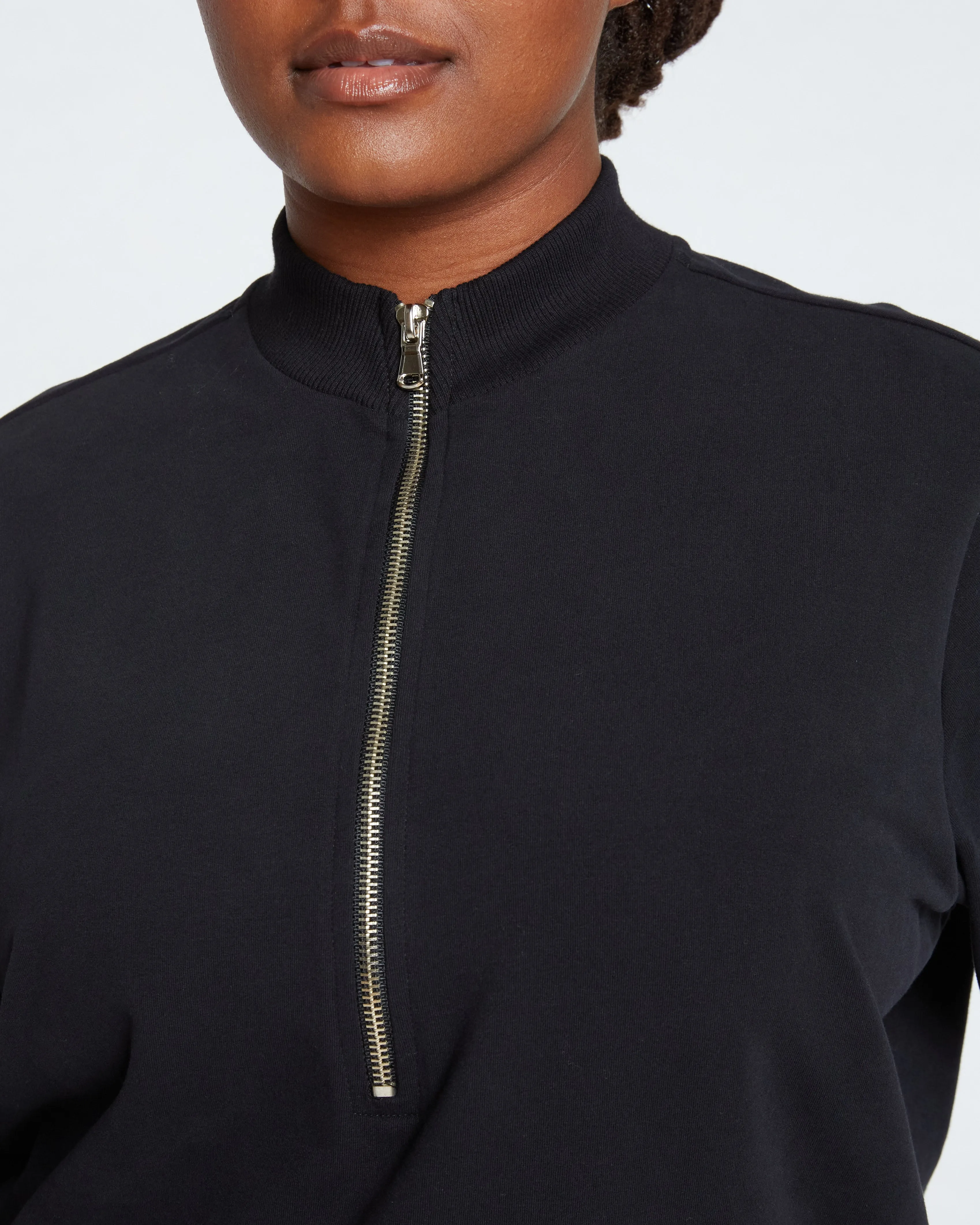 Peachy Terry Half Zip Pullover - Black sold by Universal Standard product image thumbnail 2