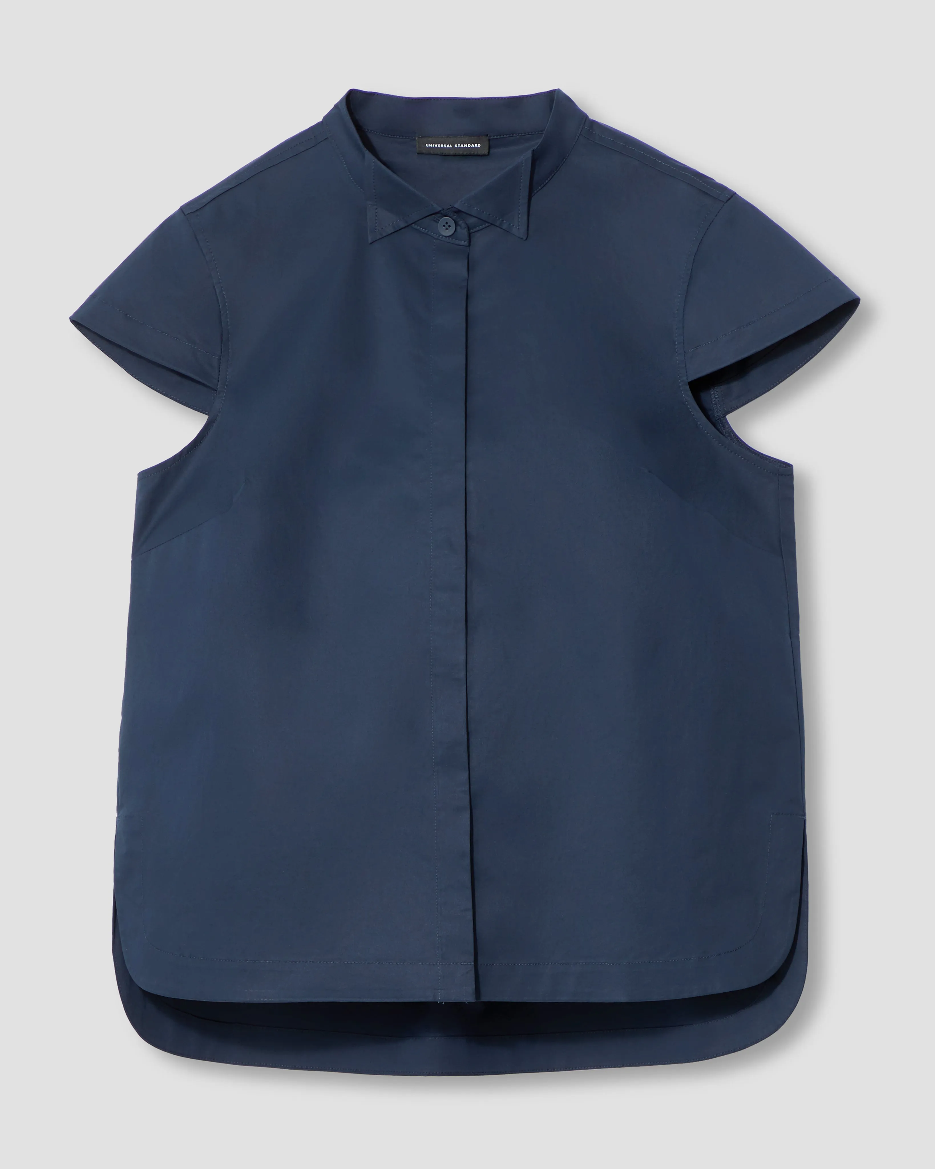 Aster Tuxedo Collar Shirt - Navy sold by Universal Standard product image thumbnail 2