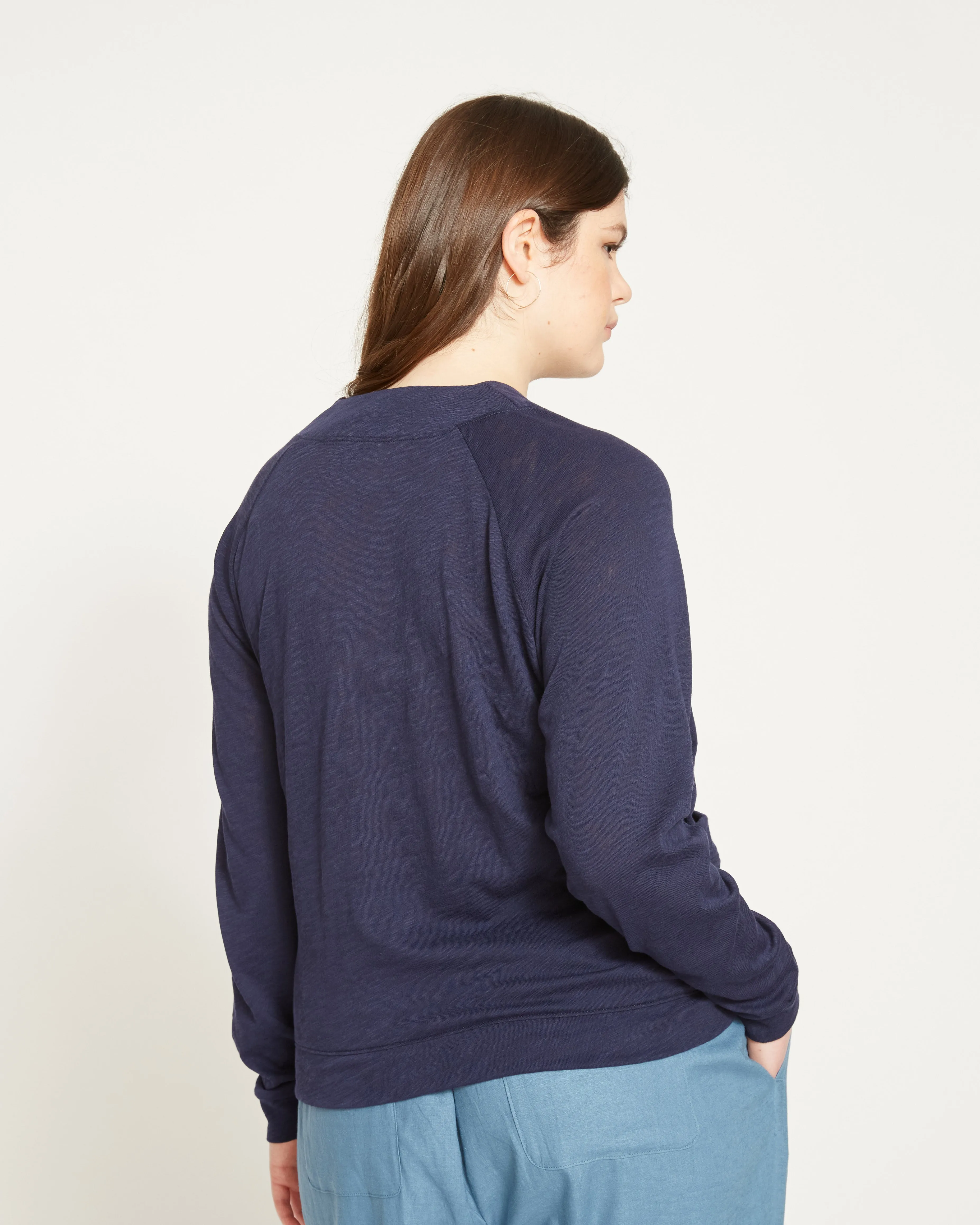 Lightweight Pima Cotton Cardi - Navy sold by Universal Standard product image thumbnail 5