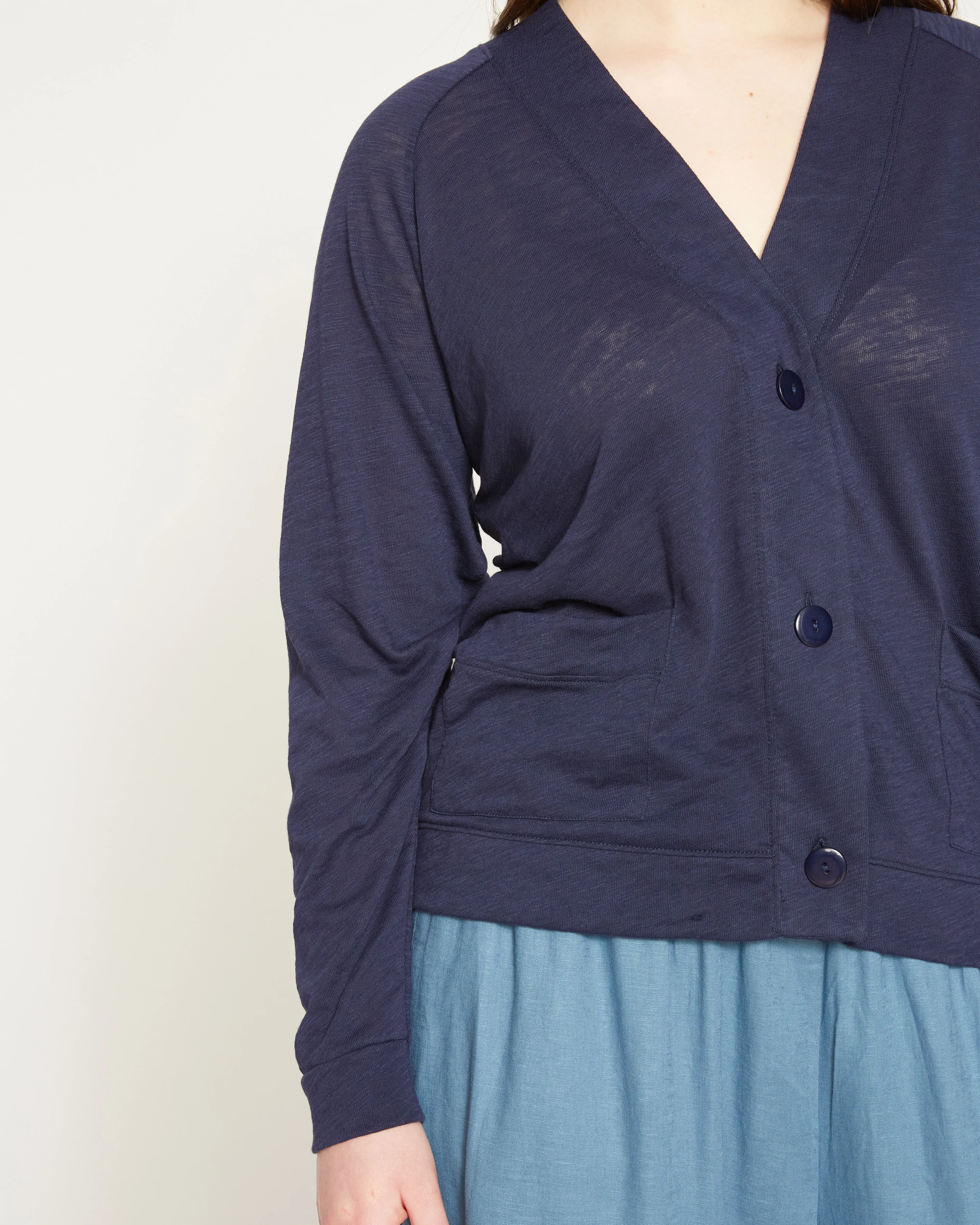 Lightweight Pima Cotton Cardi - Navy sold by Universal Standard product image thumbnail 2