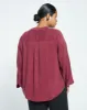 Cooling Stretch Cupro Button-Down Blouse - Rioja sold by Universal Standard