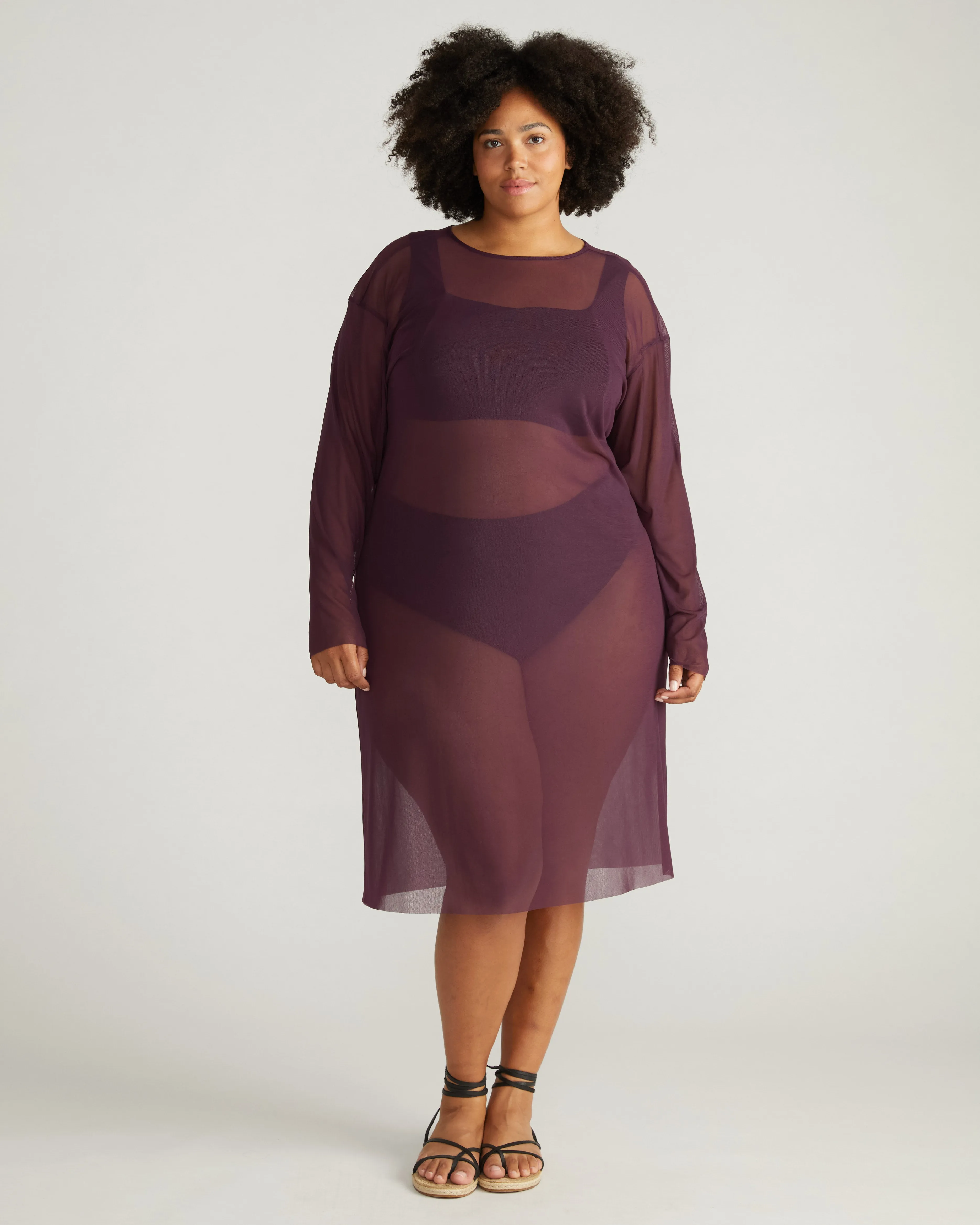 Thames Fog Dress - Deep Pansy sold by Universal Standard