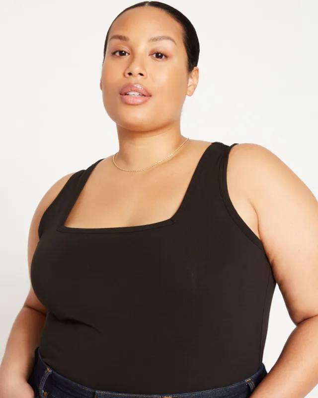 Square Neck Tank Top - Black sold by Universal Standard