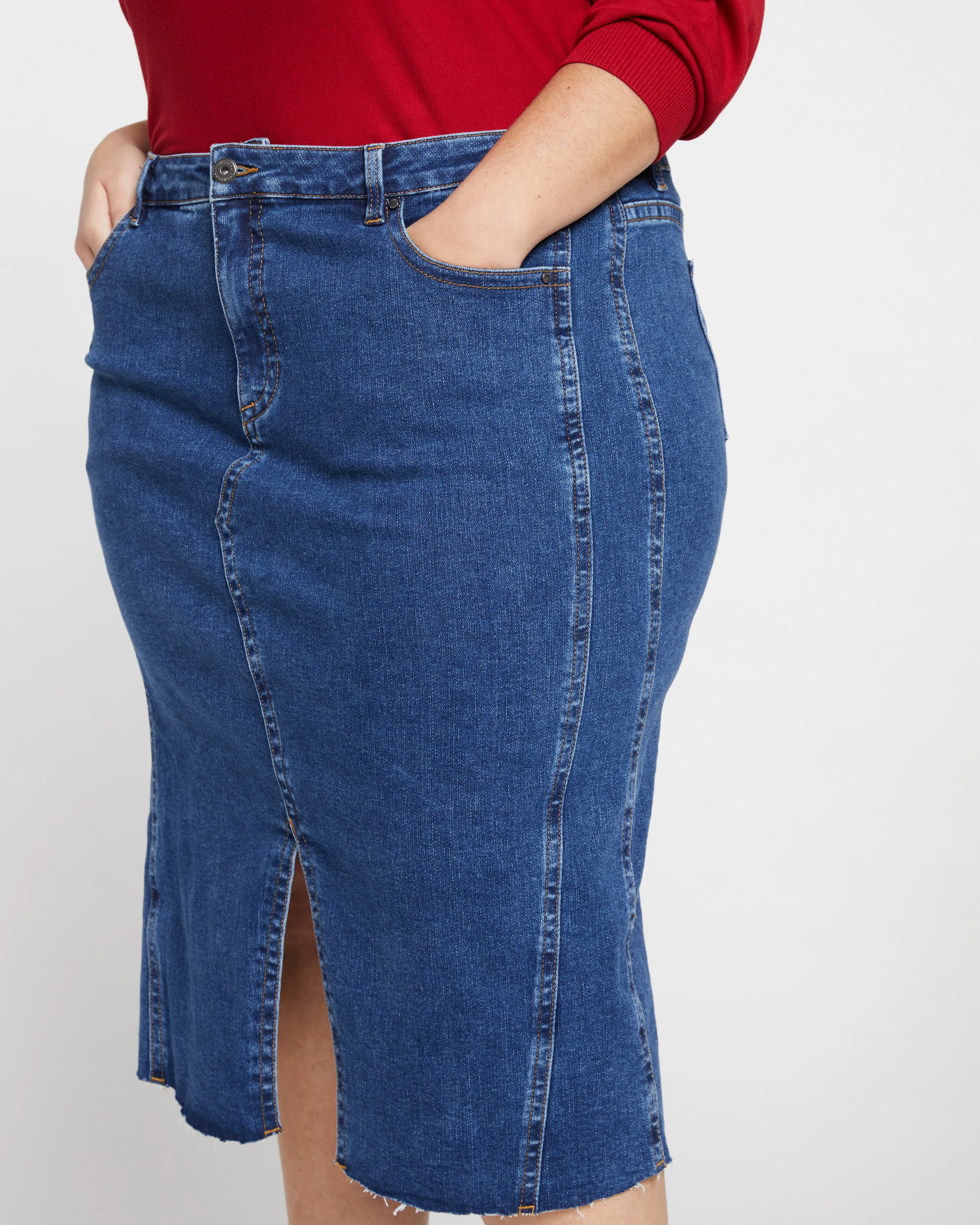 Dakota Denim Skirt - Odeon Blue sold by Universal Standard product image thumbnail 3