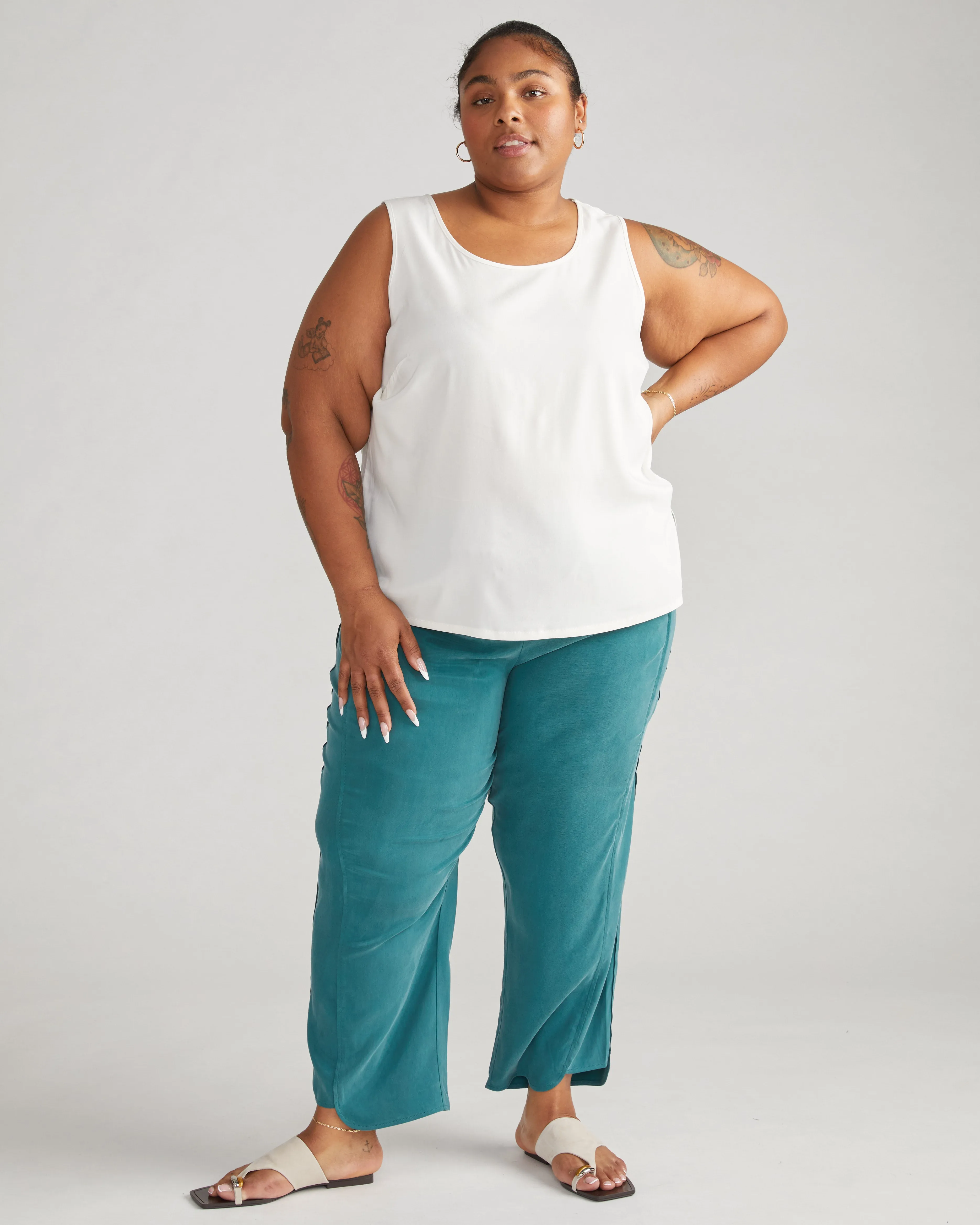 Cooling Stretch Cupro Pants - Ocean Floor sold by Universal Standard product image thumbnail 3