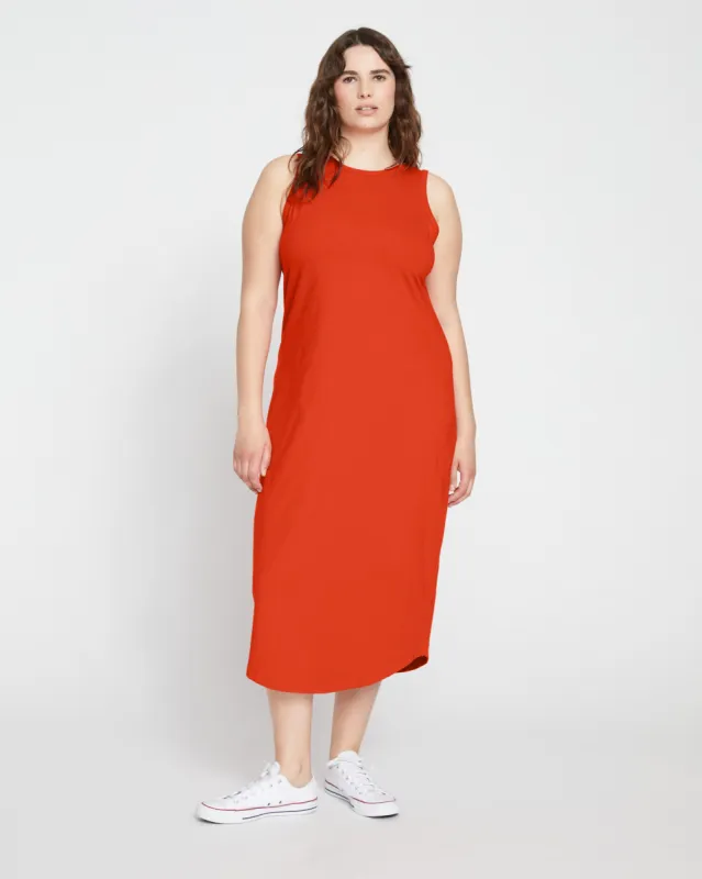 Cai High Neck Tank Dress - Sun Fire sold by Universal Standard