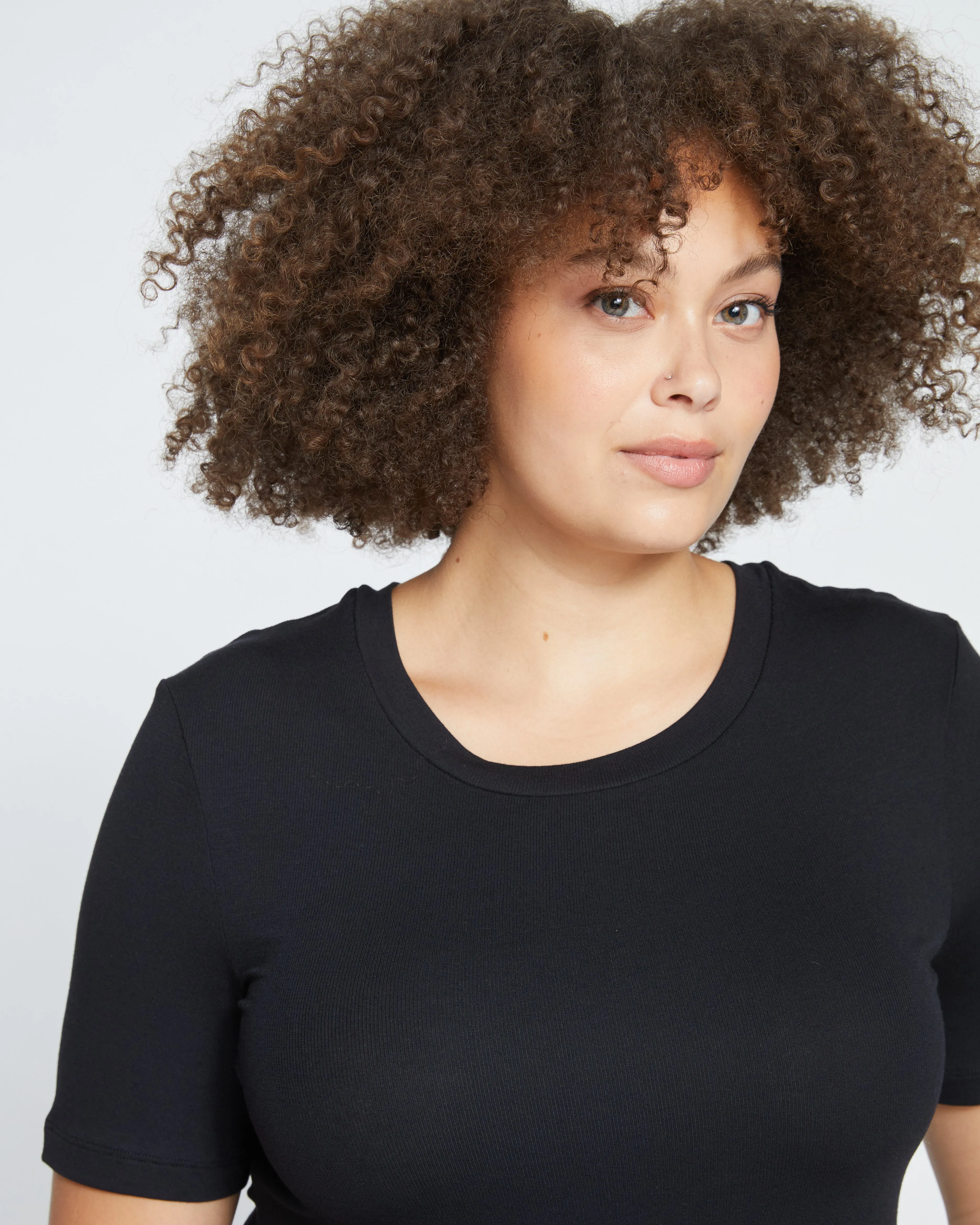 Foundation Short Sleeve Crew Neck Tee - Black sold by Universal Standard product image thumbnail 2