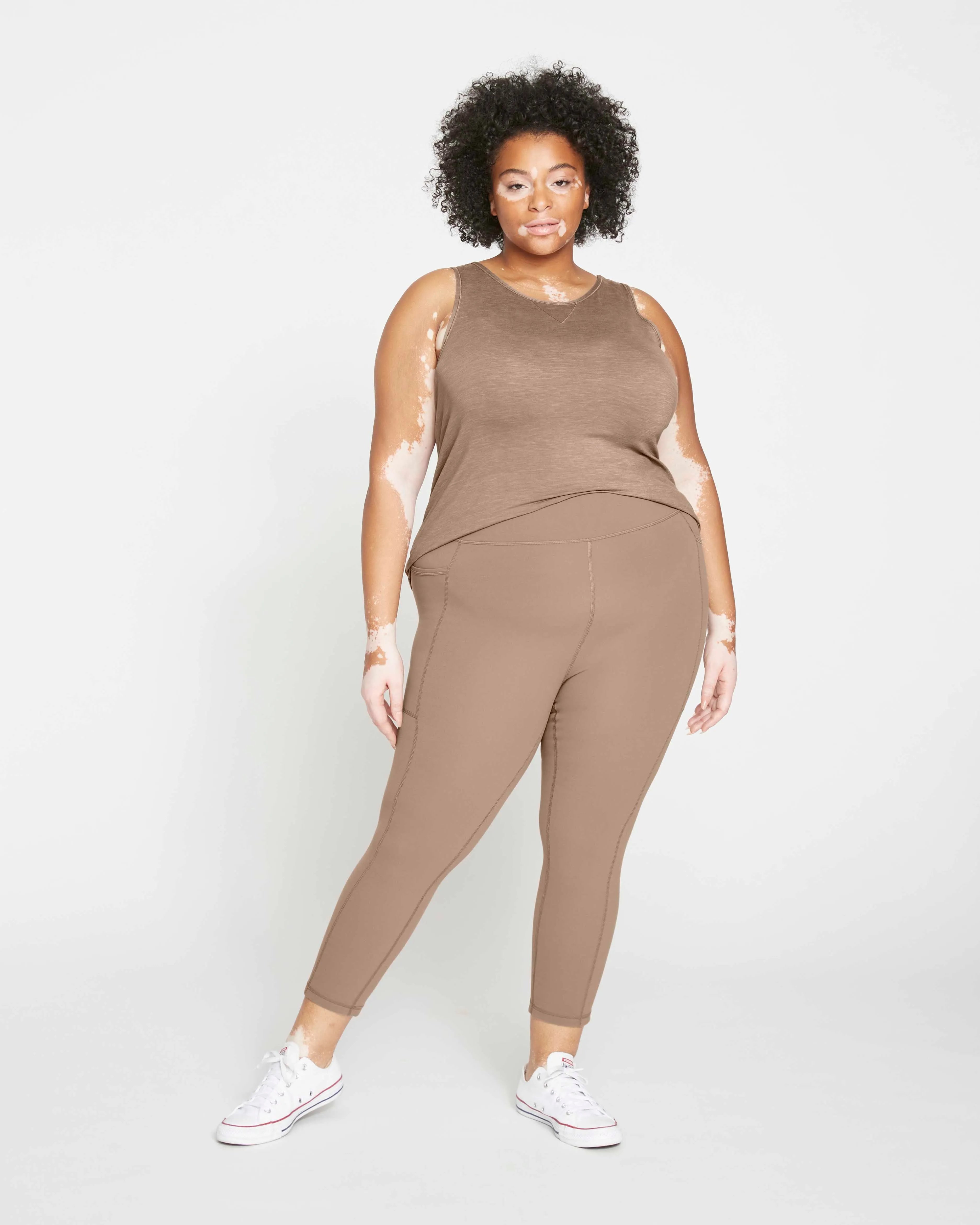 Next-to-Naked Cropped Pocket Legging - Nutmeg sold by Universal Standard