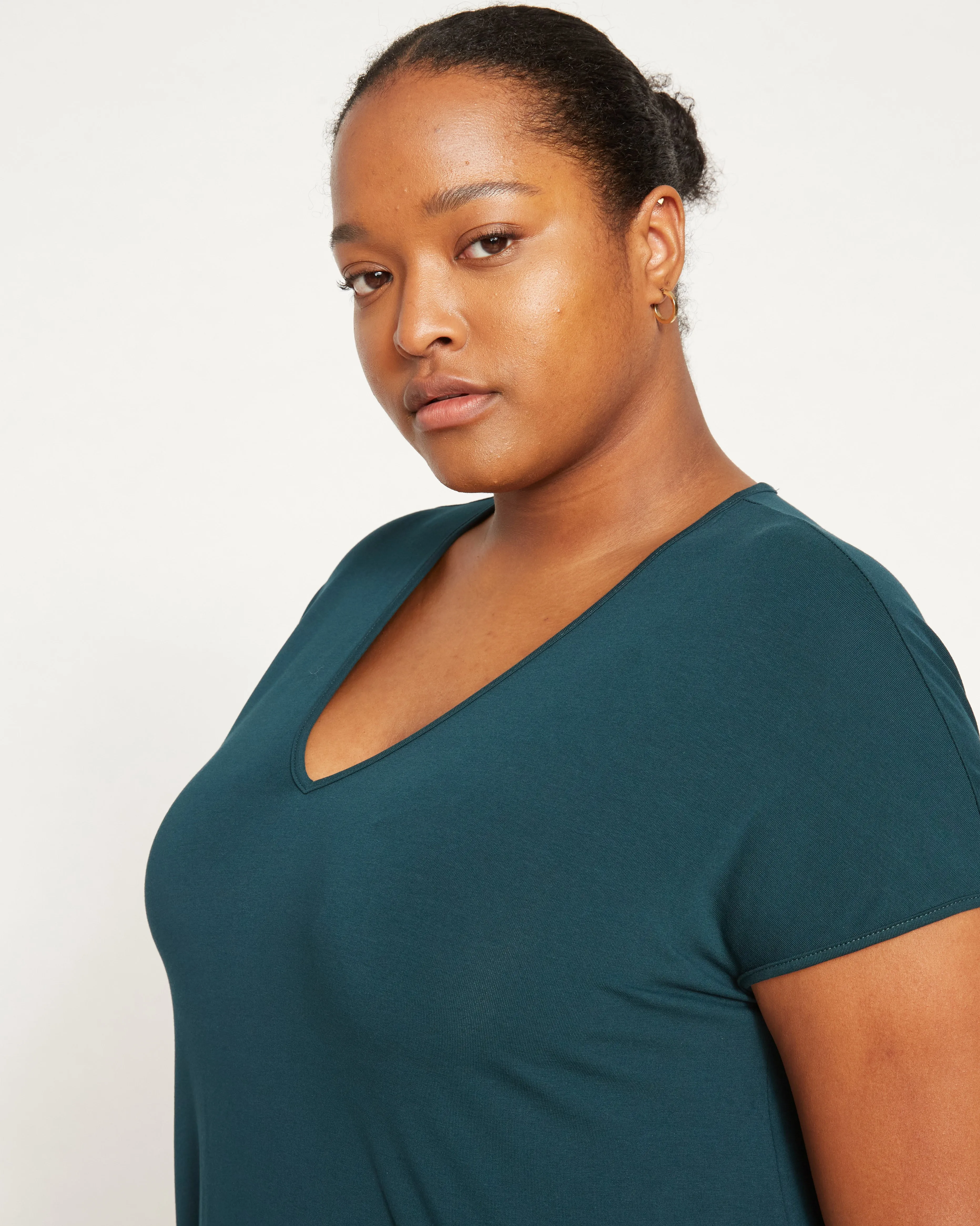 Iconic Geneva V-Neck Dress - Deep Sea sold by Universal Standard product image thumbnail 3