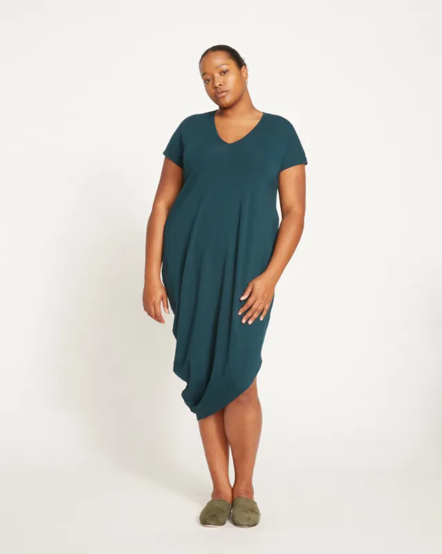 Iconic Geneva V-Neck Dress - Deep Sea sold by Universal Standard