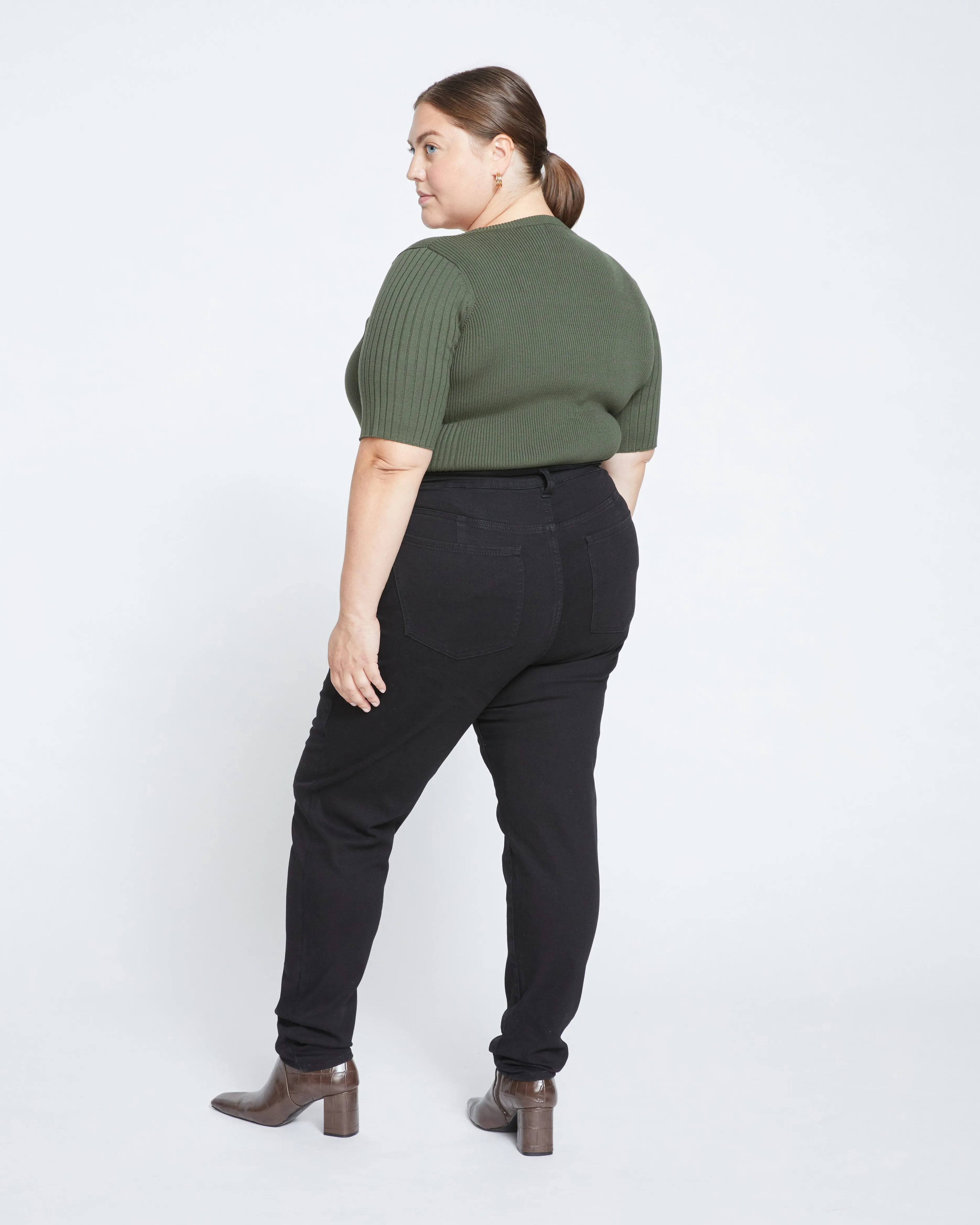 Joni High Rise Curve Slim Leg Jeans 32 Inch - Black sold by Universal Standard product image thumbnail 4