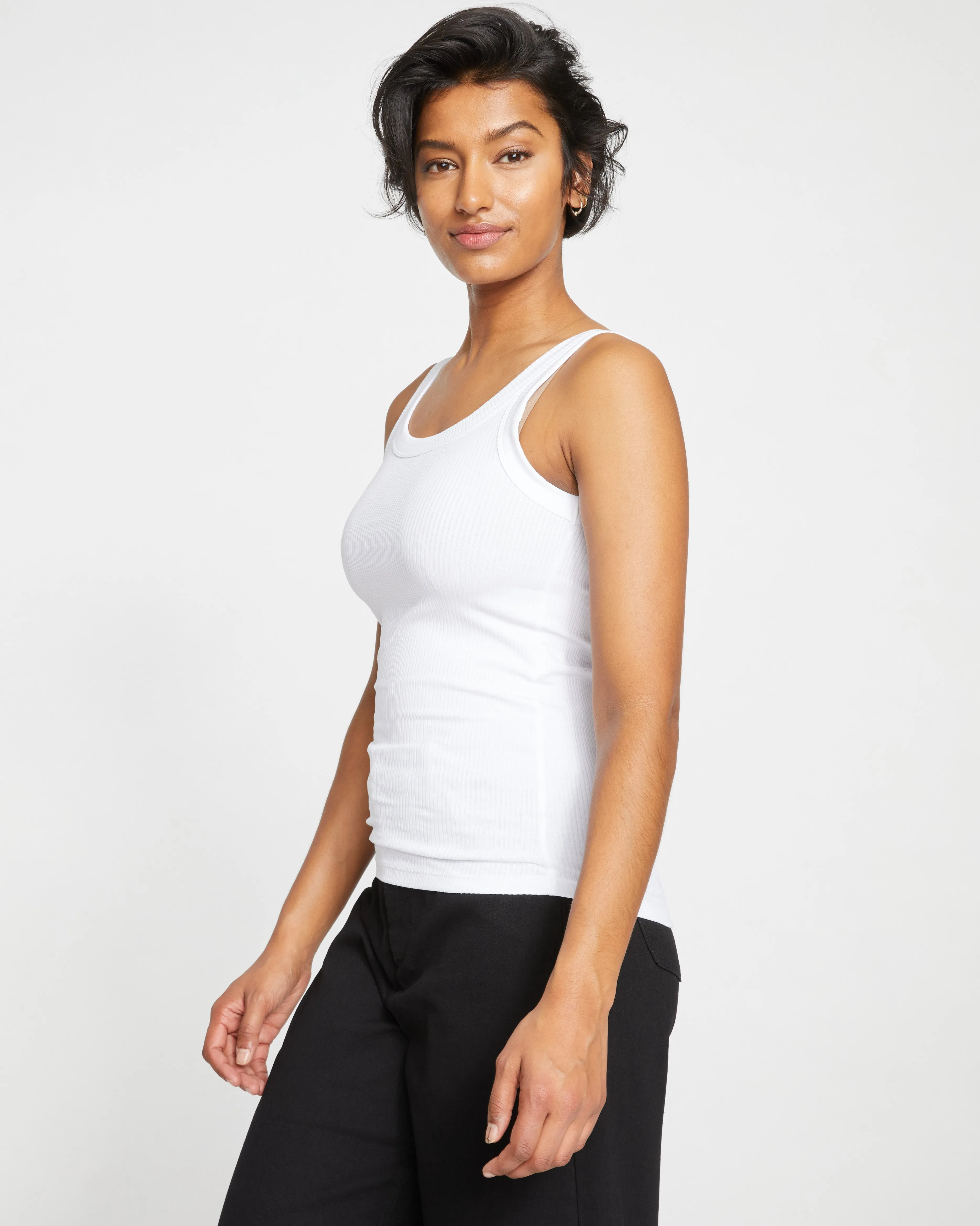 Roitfeld Ribbed Tank - White sold by Universal Standard product image thumbnail 3