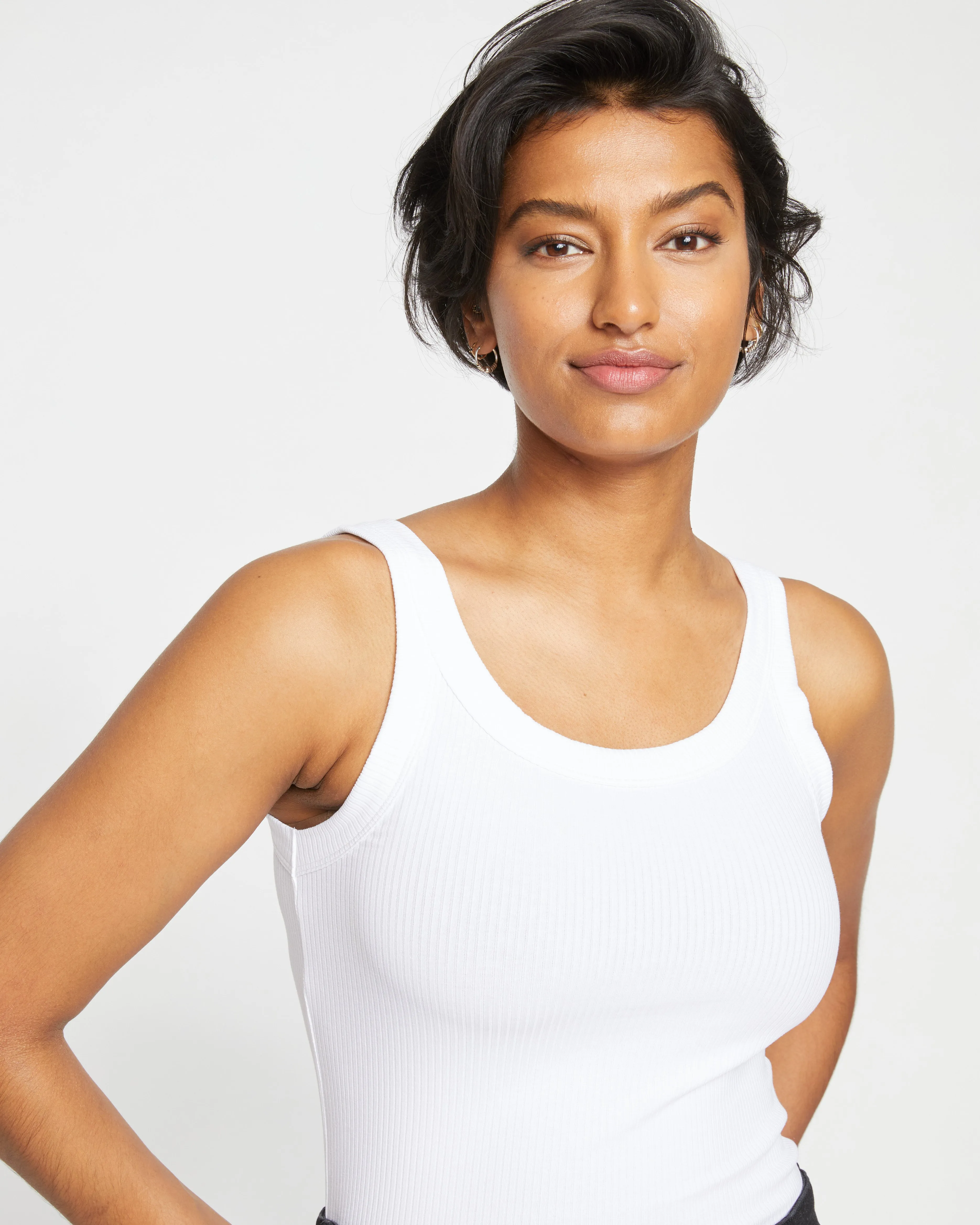 Roitfeld Ribbed Tank - White sold by Universal Standard product image thumbnail 2