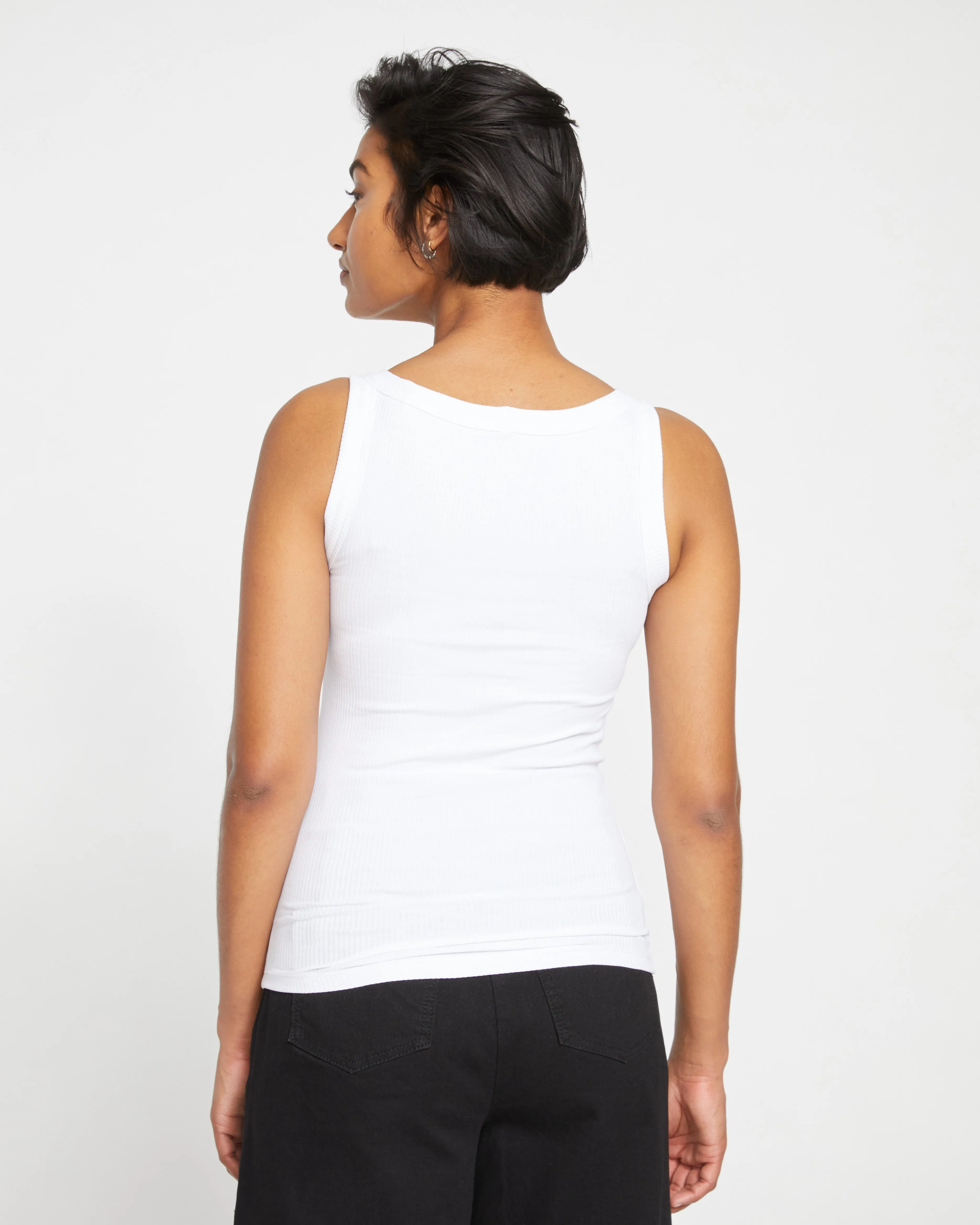 Roitfeld Ribbed Tank - White sold by Universal Standard product image thumbnail 4