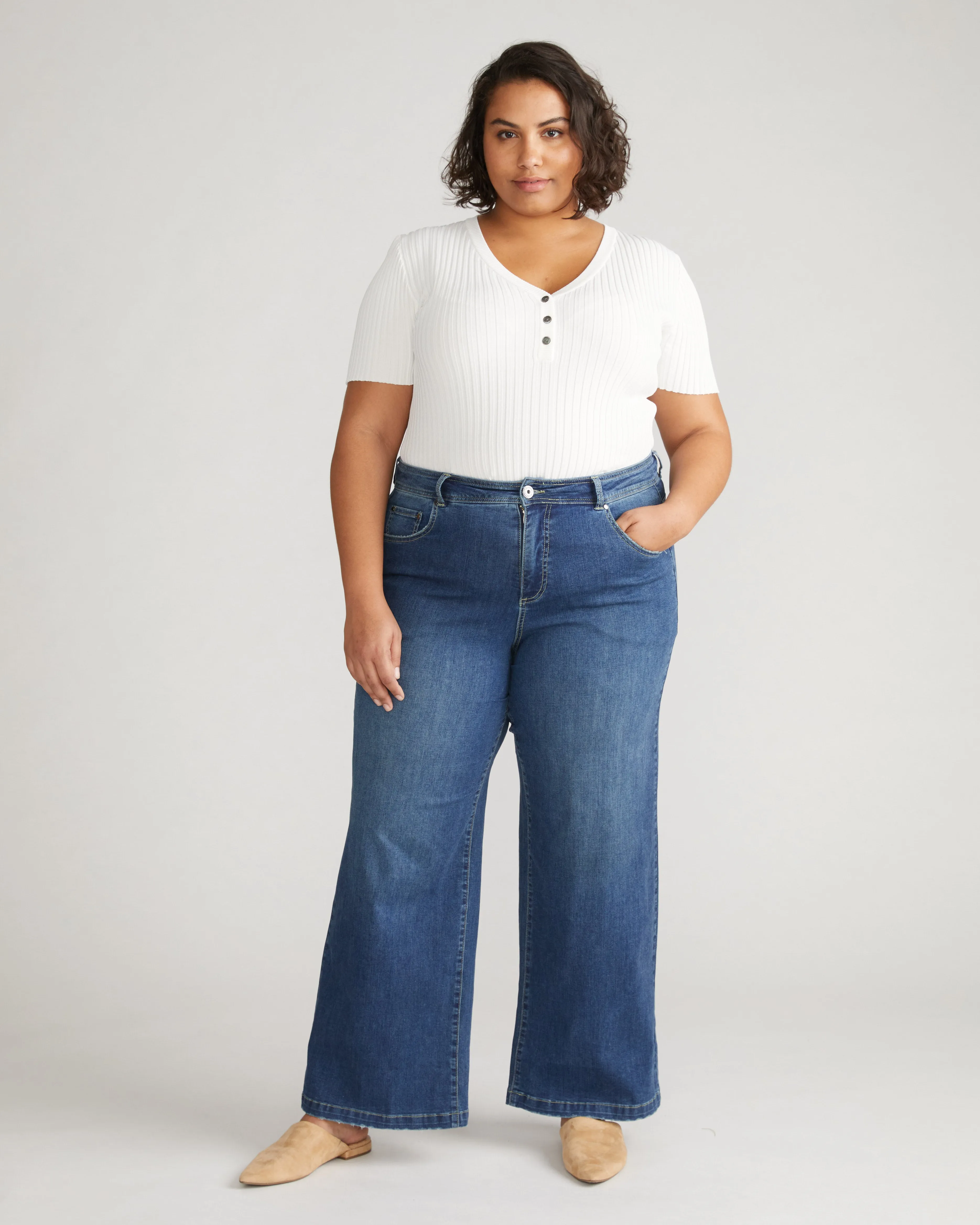 Taylor ComfortDenim Trouser Jeans - Seychelles Blue sold by Universal Standard product image thumbnail 2
