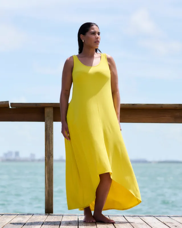 Athena Divine Jersey Dress - Yellow sold by Universal Standard