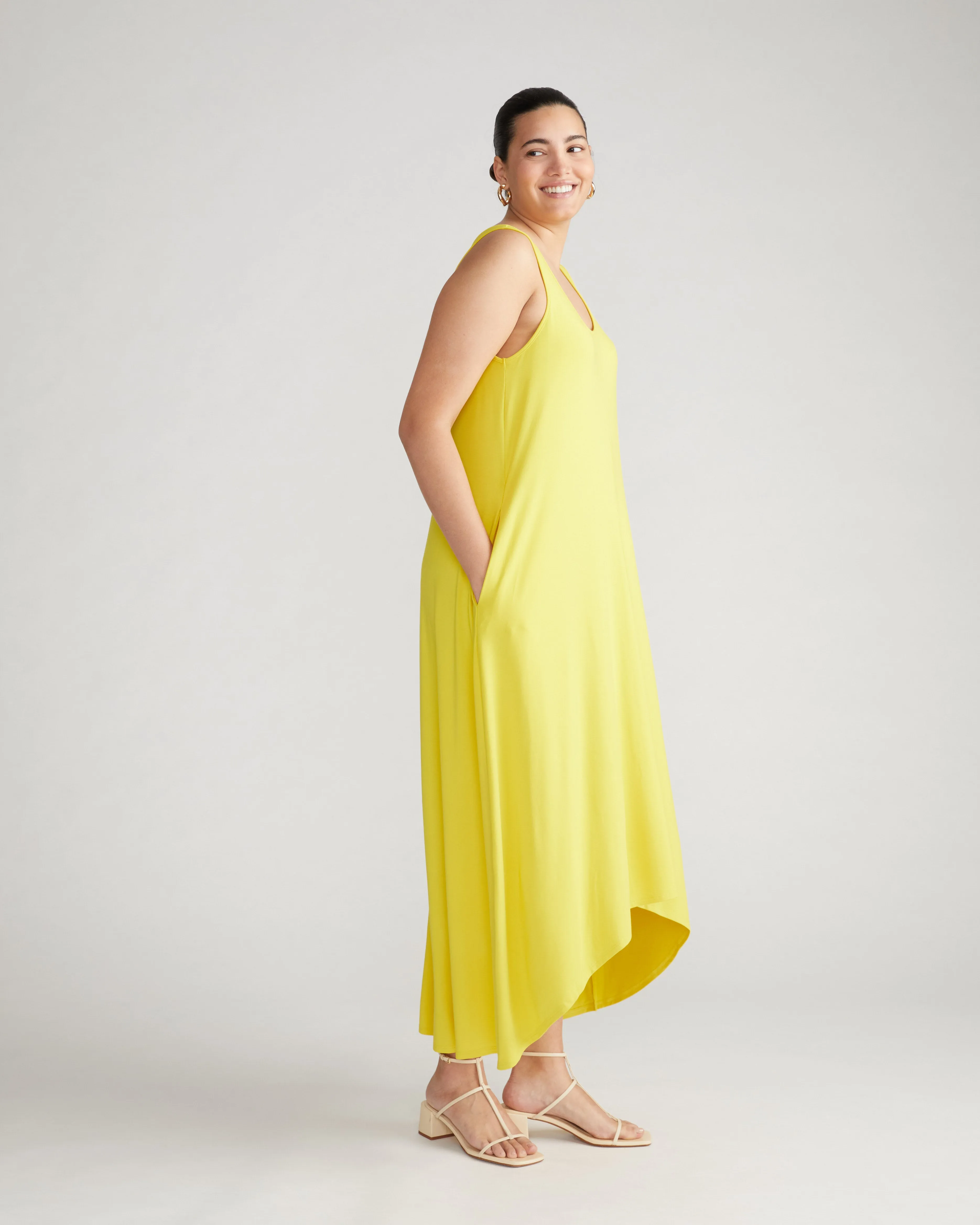 Athena Divine Jersey Dress - Yellow sold by Universal Standard product image thumbnail 3